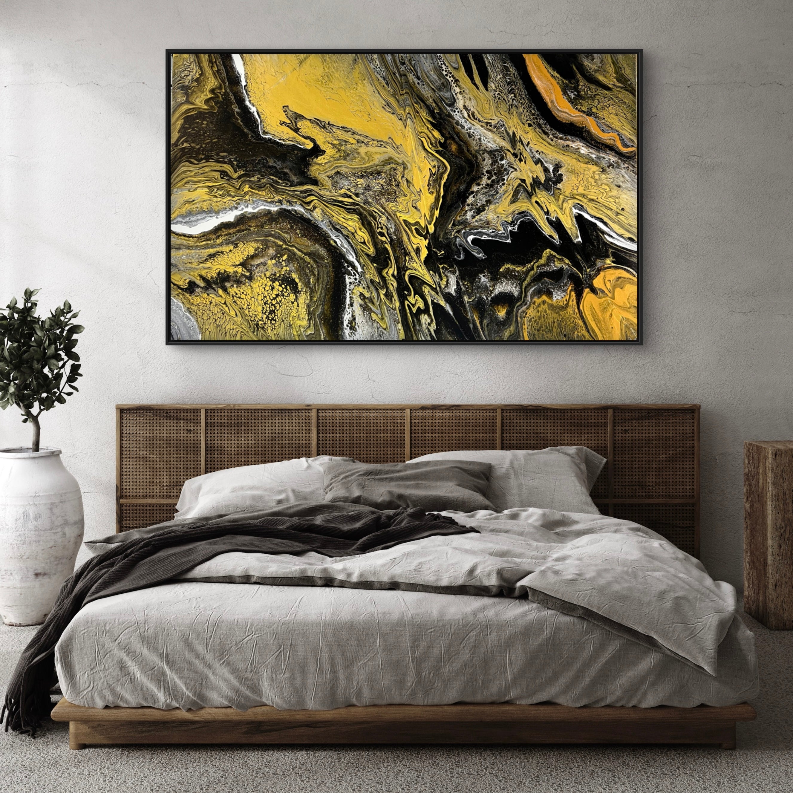 Golden Hour 160cm x 100cm Textured Abstract Art Painting