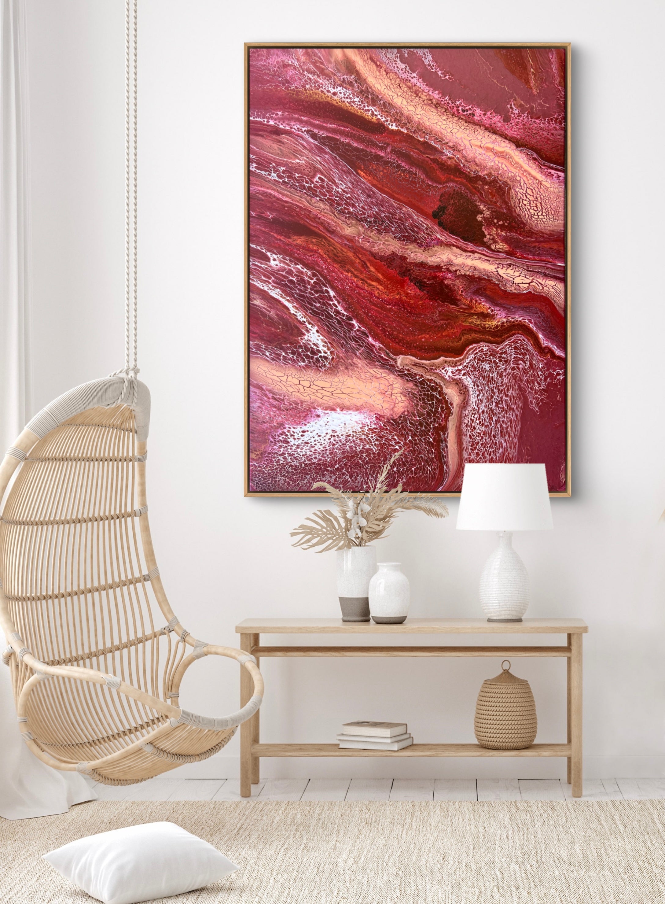 Cherry Scarlett 140cm x 100cm Abstract Art Painting