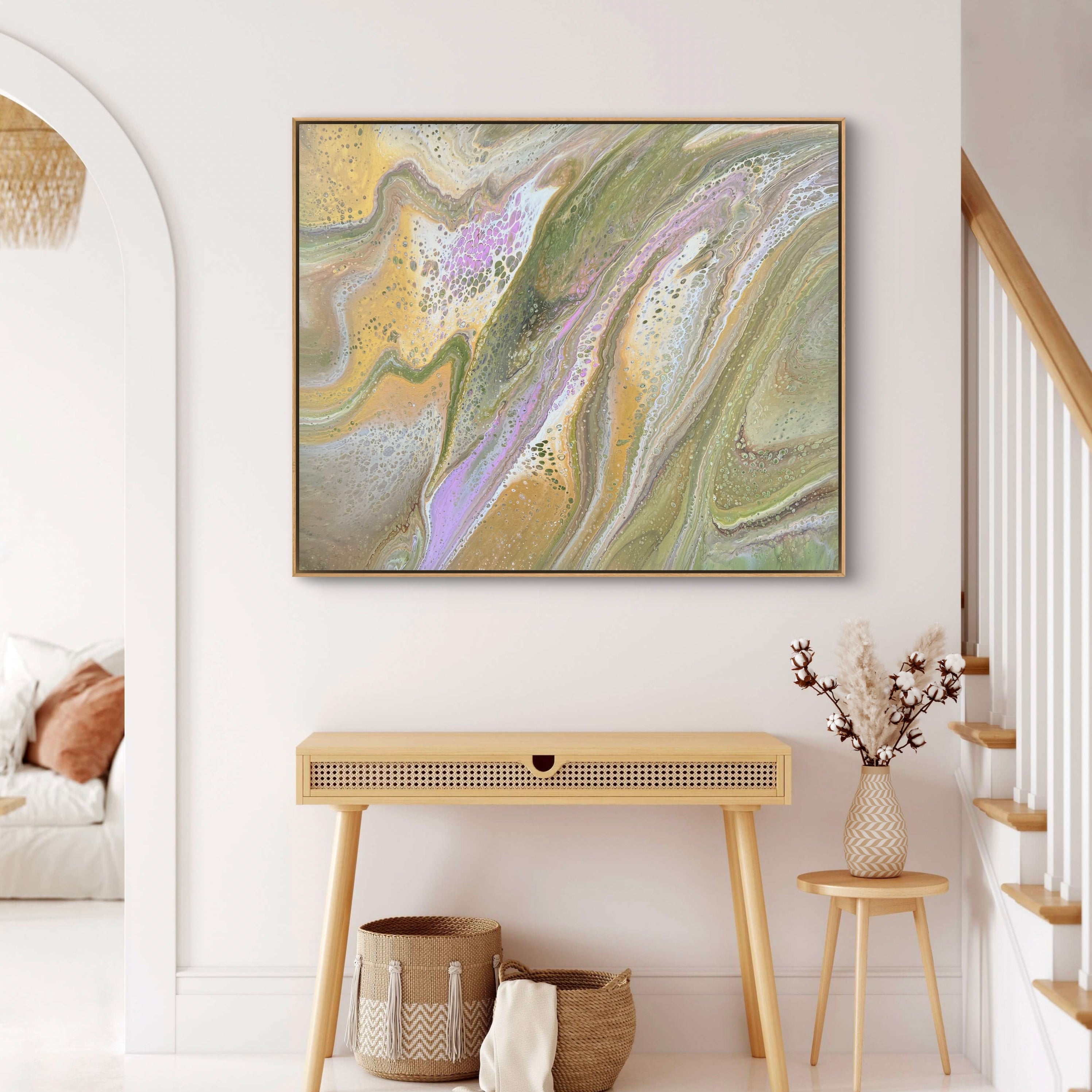 Olive Blush 120cm x 100cm Abstract Art Painting