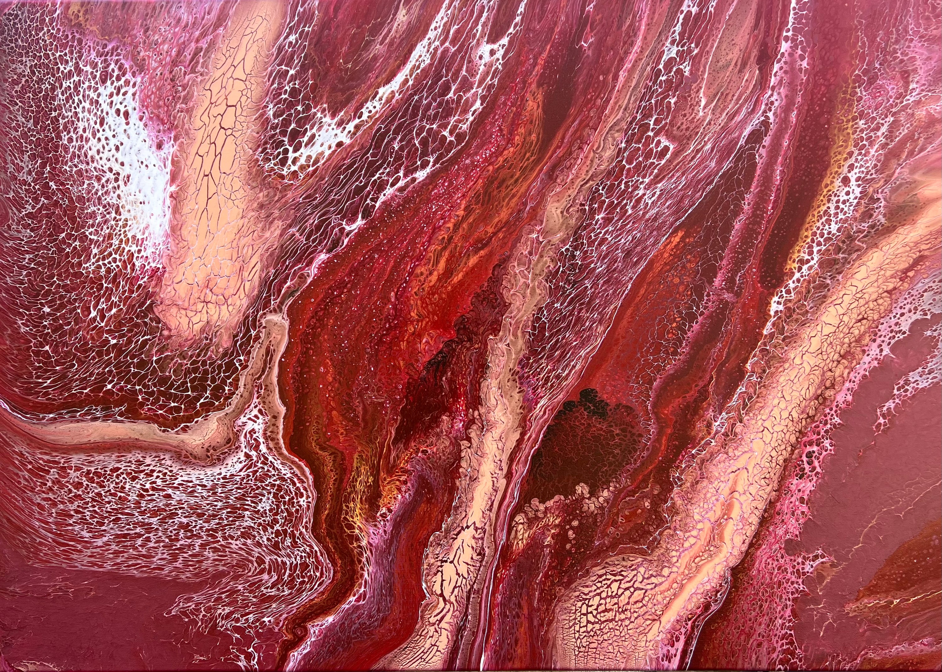 Cherry Scarlett 140cm x 100cm Abstract Art Painting