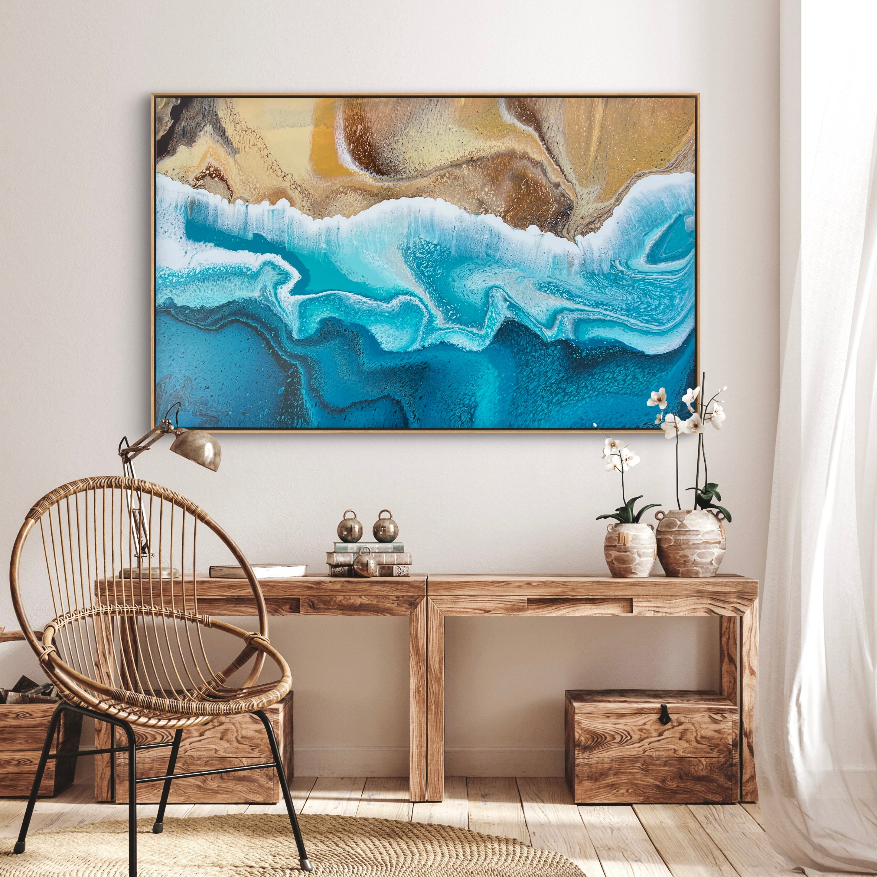 Coastal Everglow 160cm x 100cm Beach Abstract Art Painting (SOLD)