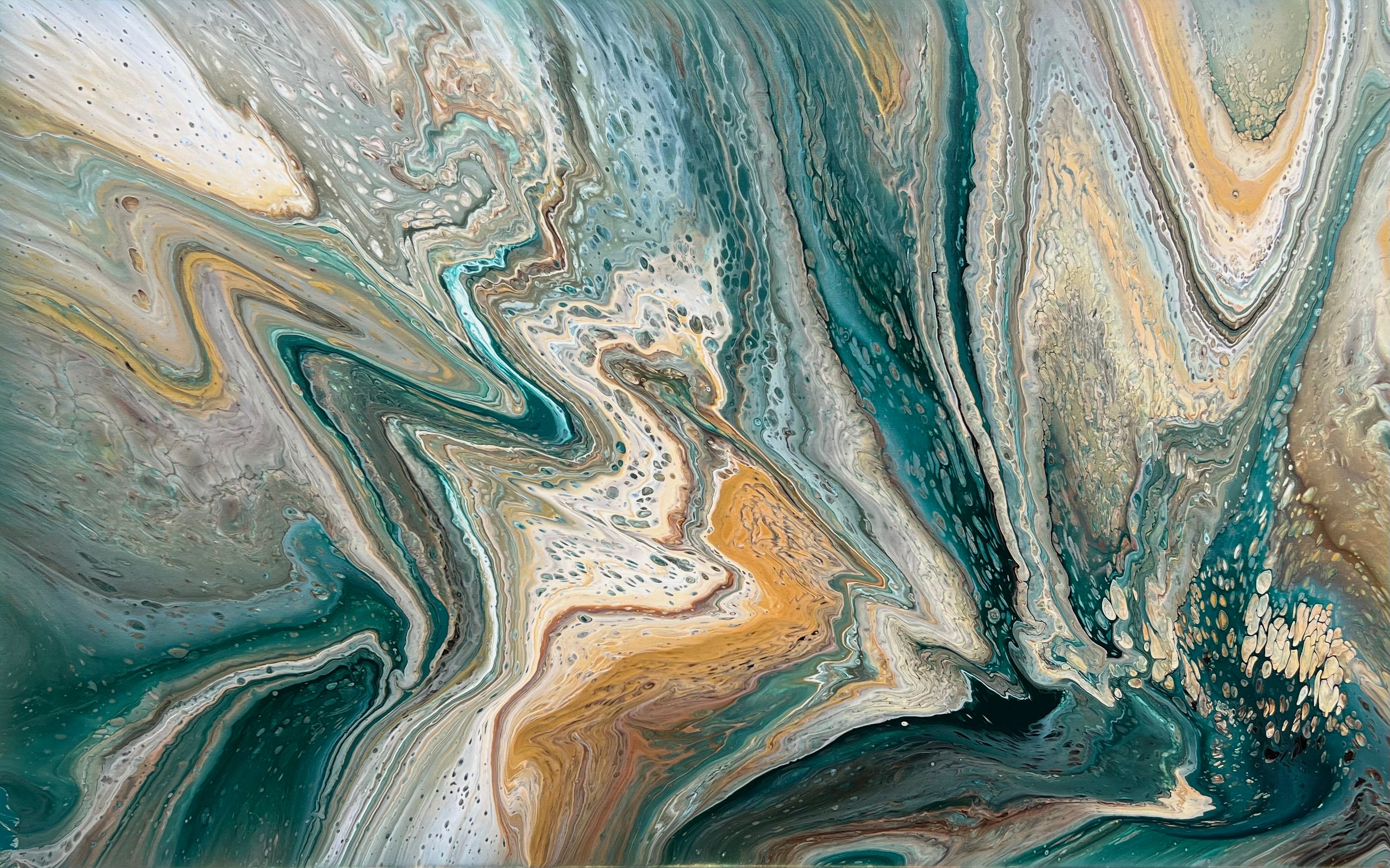 Coastal Jade 160cm x 100cm Abstract Art Painting (SOLD)