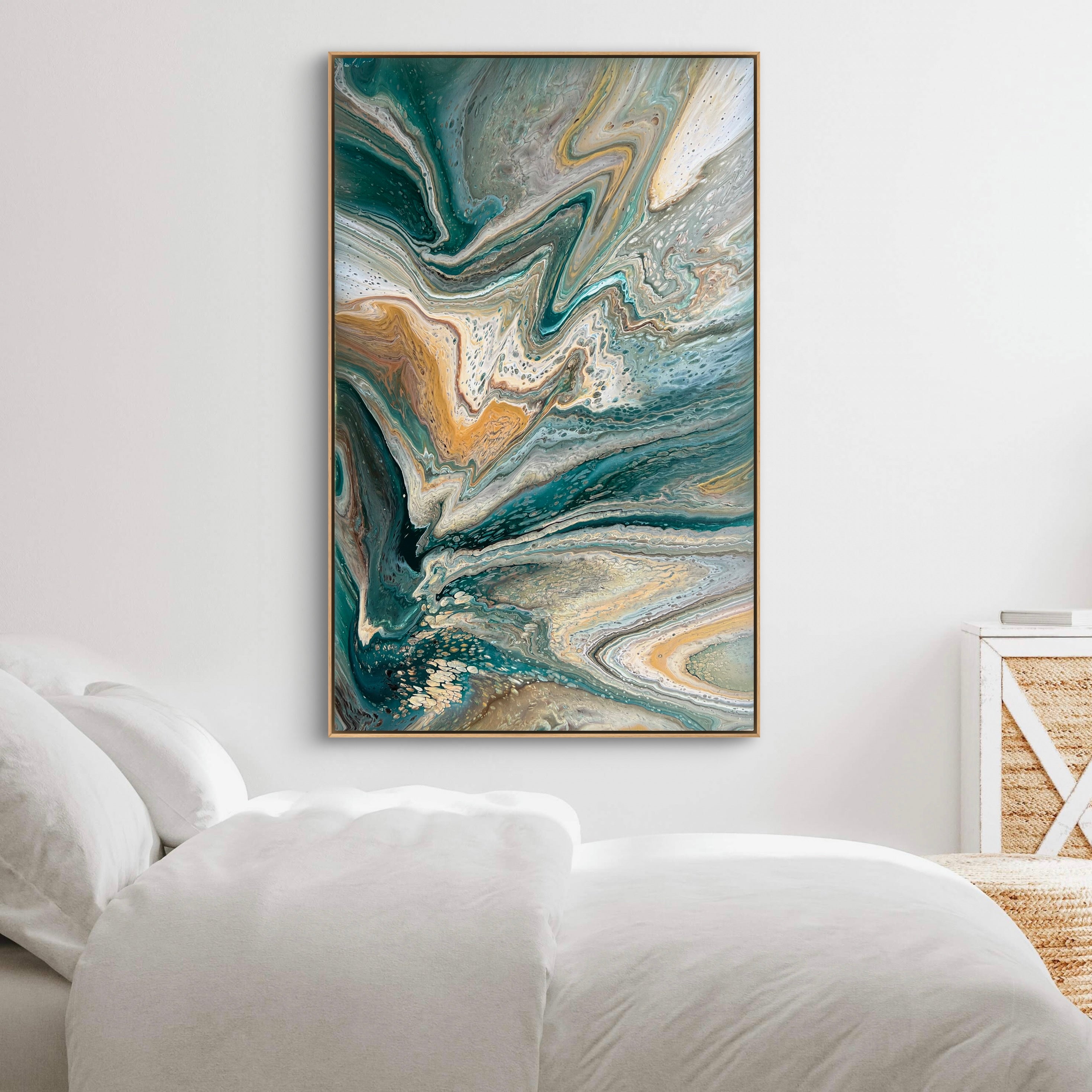 Coastal Jade 160cm x 100cm Abstract Art Painting (SOLD)