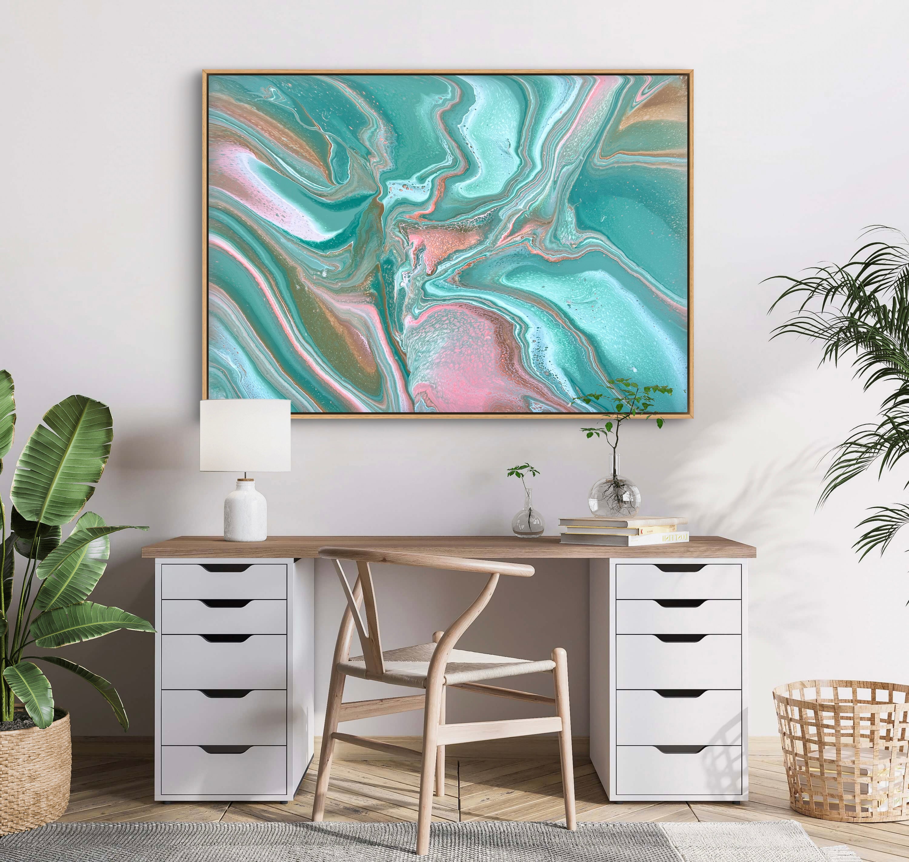 Jade Blossom 140cm x 100cm Abstract Art Painting