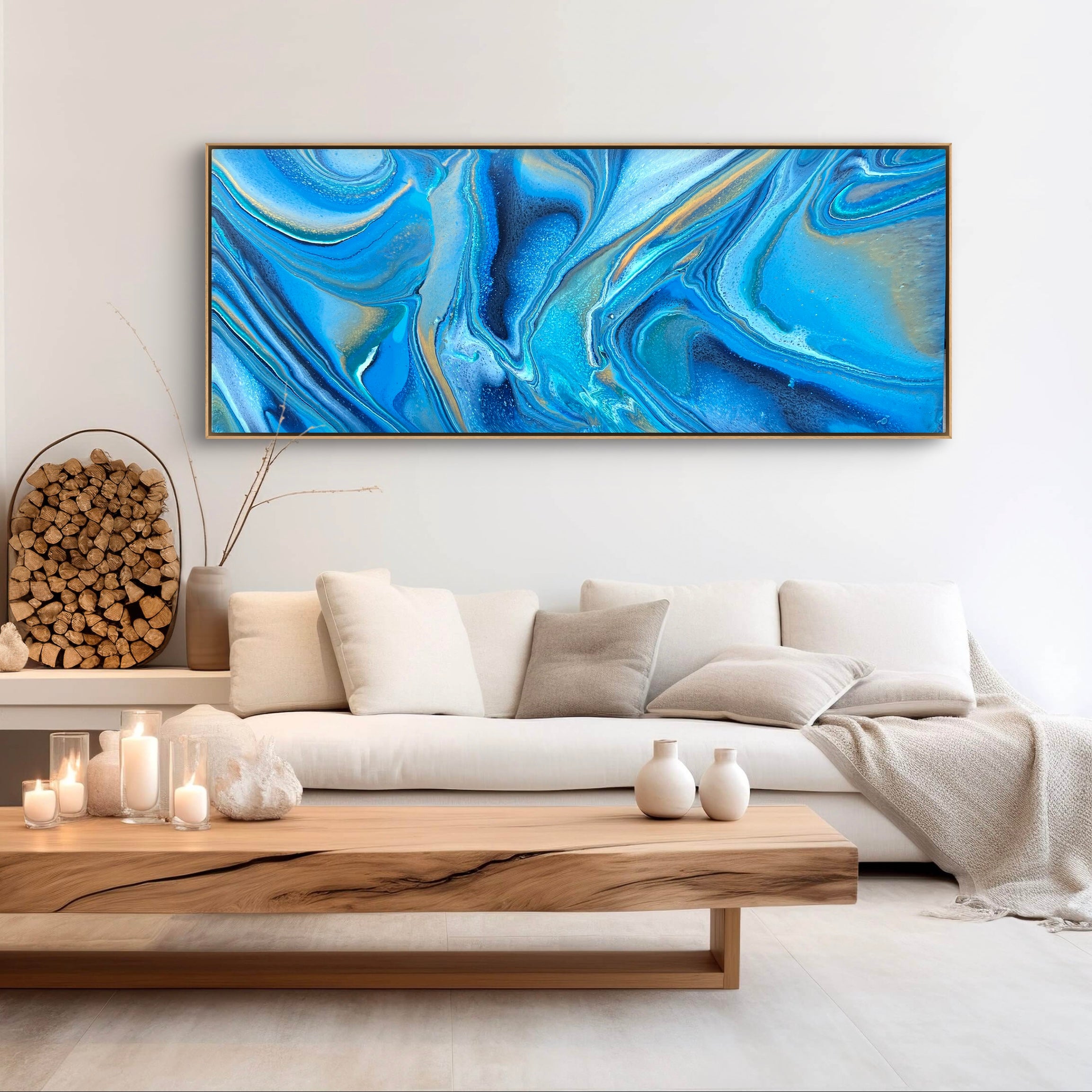 Tidal Glow 200cm x 80cm Abstract Art Painting