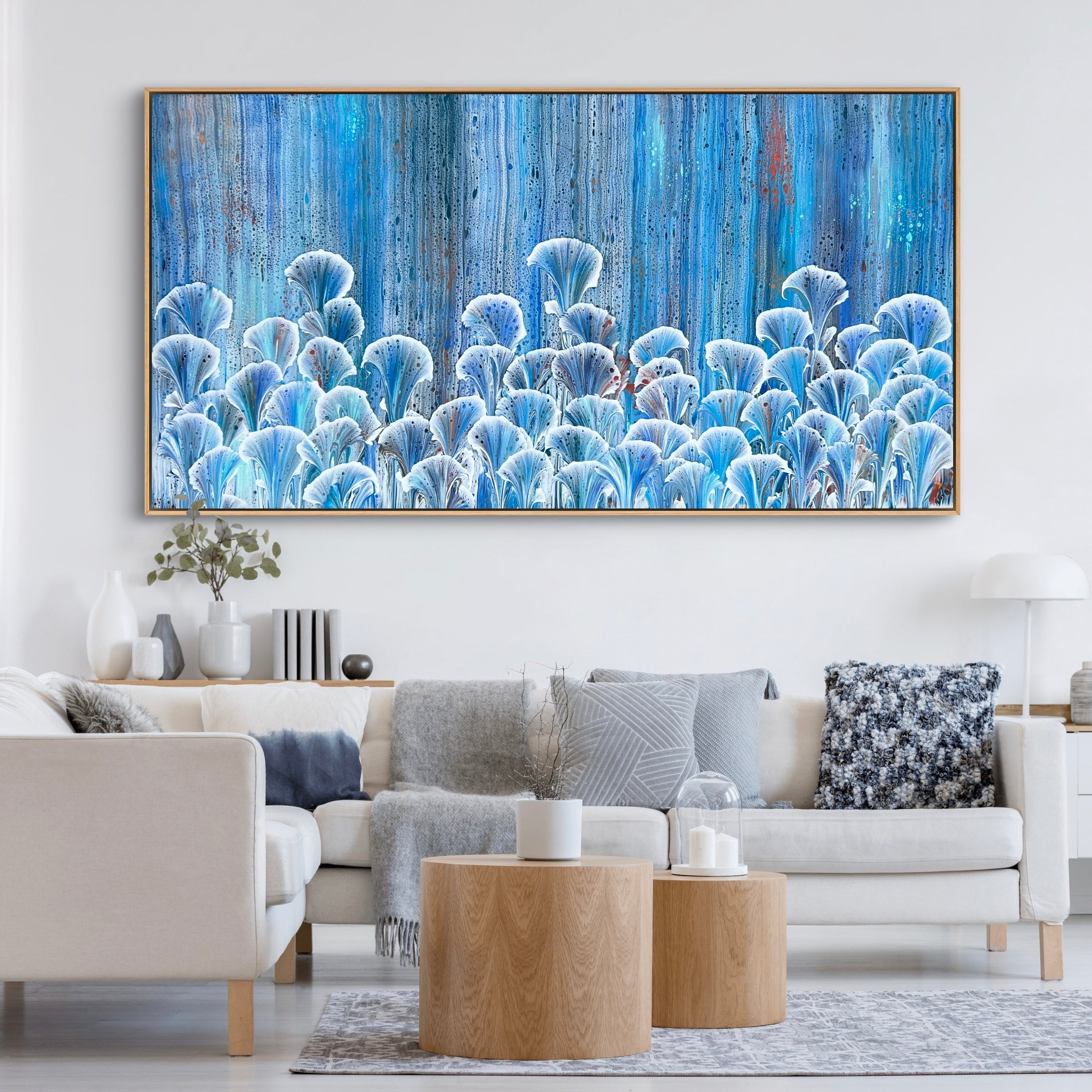 Under The Sea 190cm x 100cm Floral and Coral Art Painting