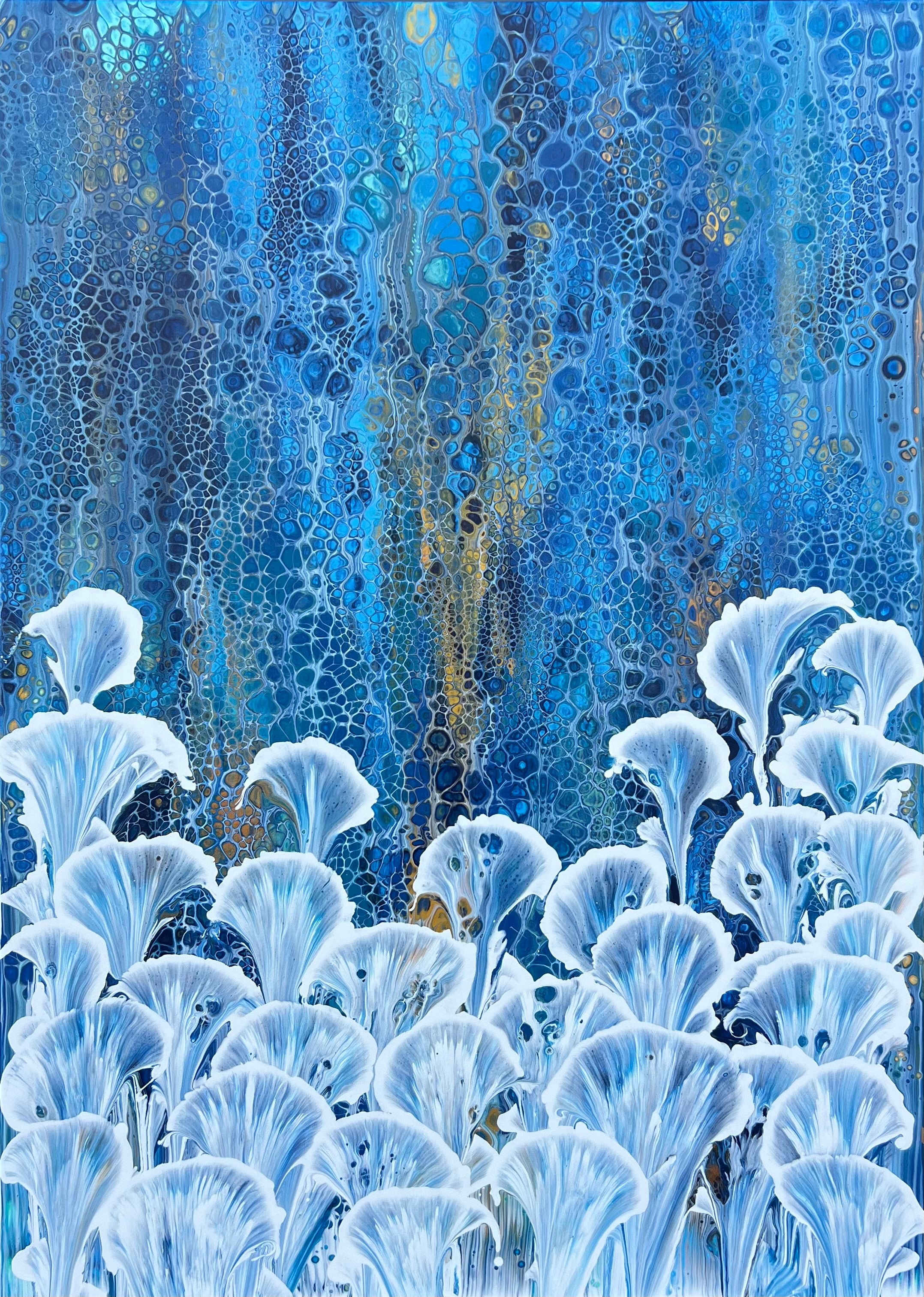 Spring 140cm x 100cm Floral and Coral Art Painting (Sold)