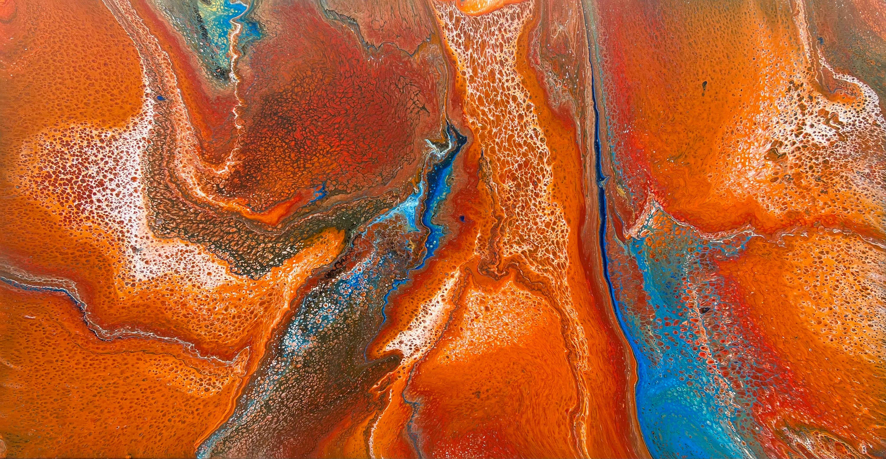 Wild Outback 190cm x 100cm Abstract Art Painting Framed (SOLD)