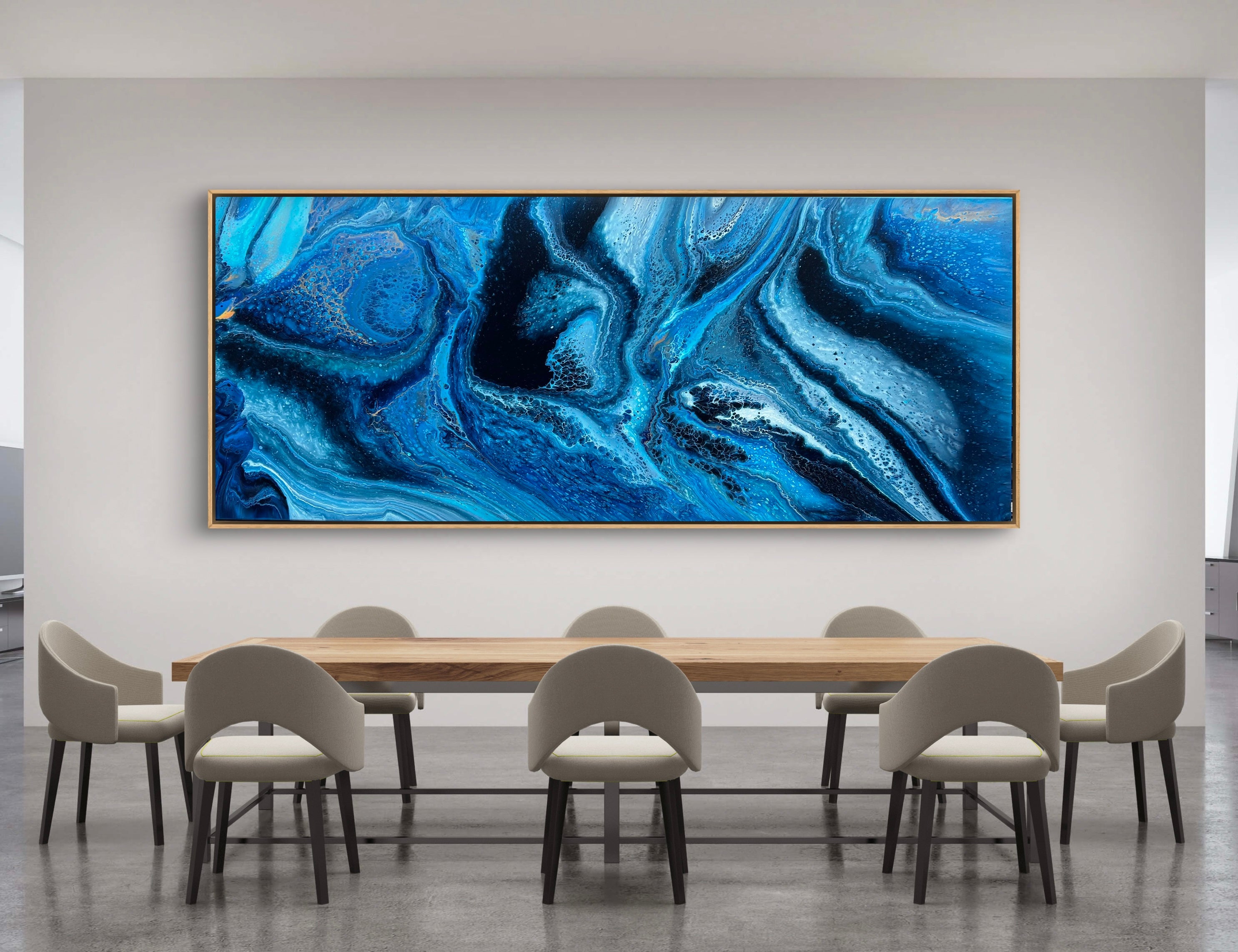 Oceans Trance 240cm x 100cm Abstract Art Painting (SOLD)