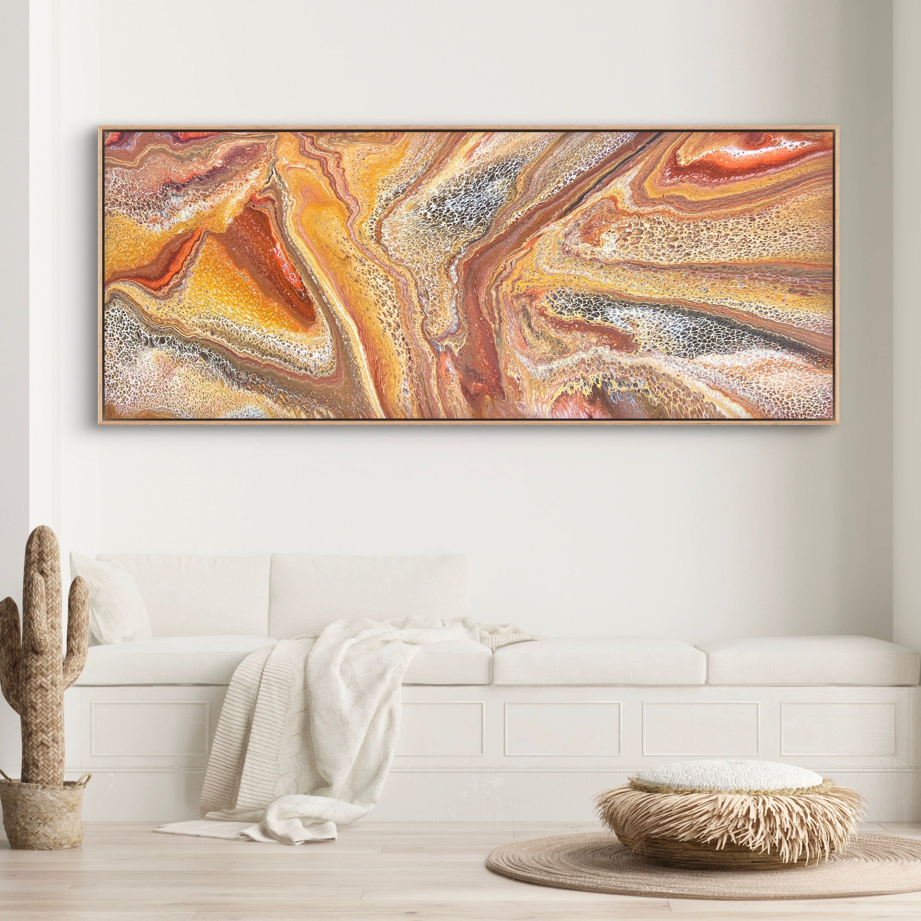 Raw Sienna 200cm x 80cm Abstract Art Painting (SOLD)