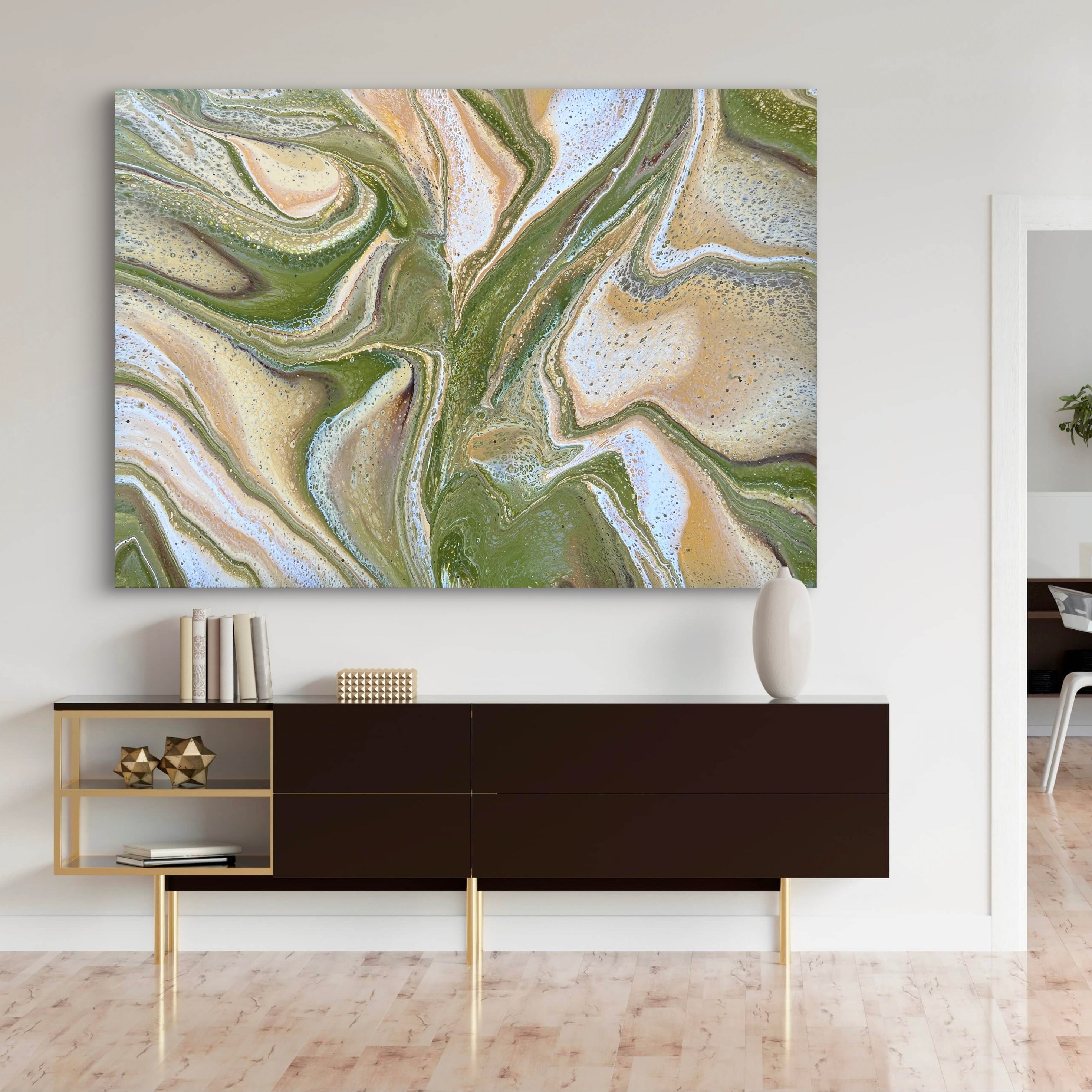 Illicit Olive 140cm x 100cm Abstract Art Painting