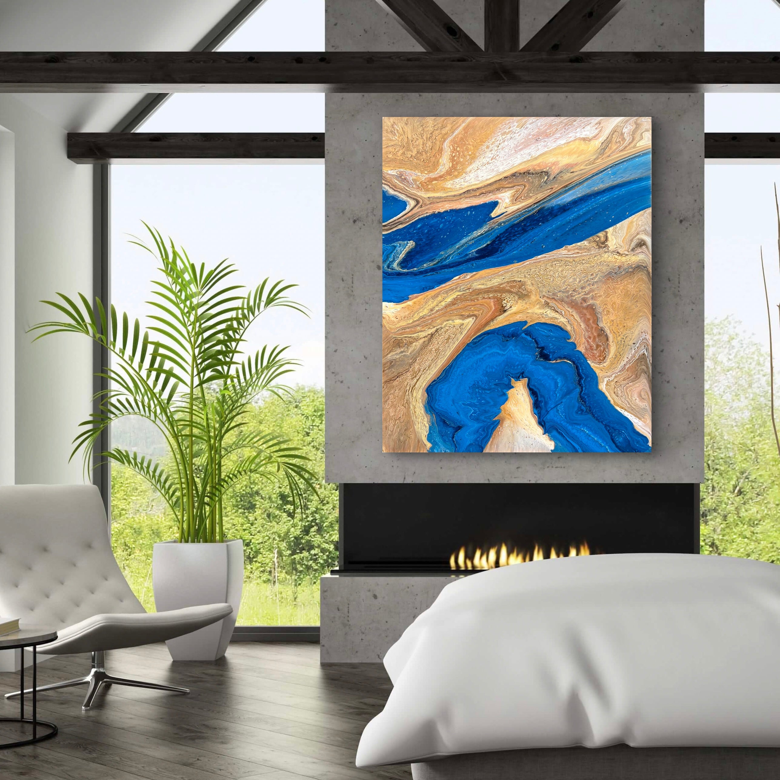 Natures Flow 120cm x 150cm Abstract Art Painting