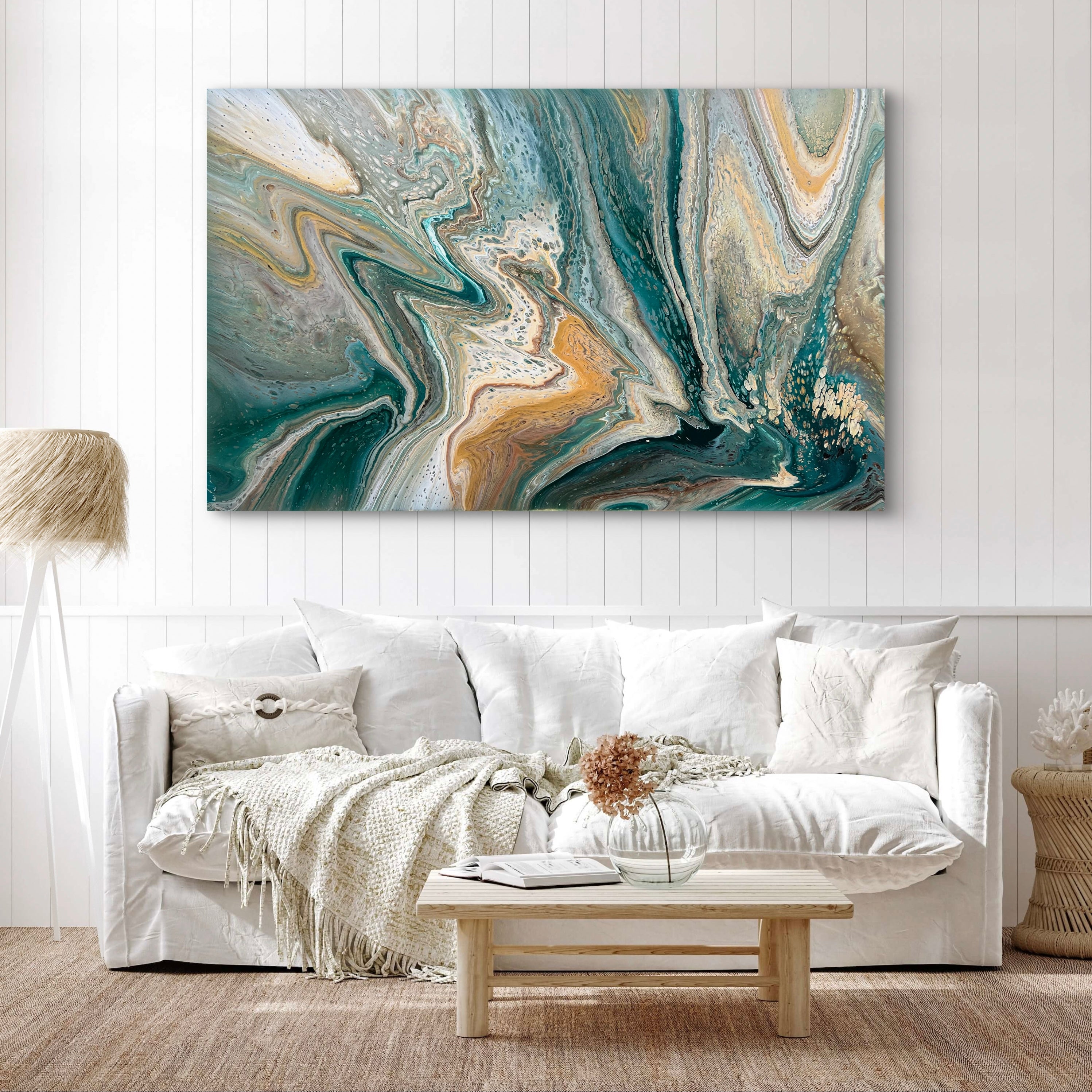 Coastal Jade 160cm x 100cm Abstract Art Painting (SOLD)