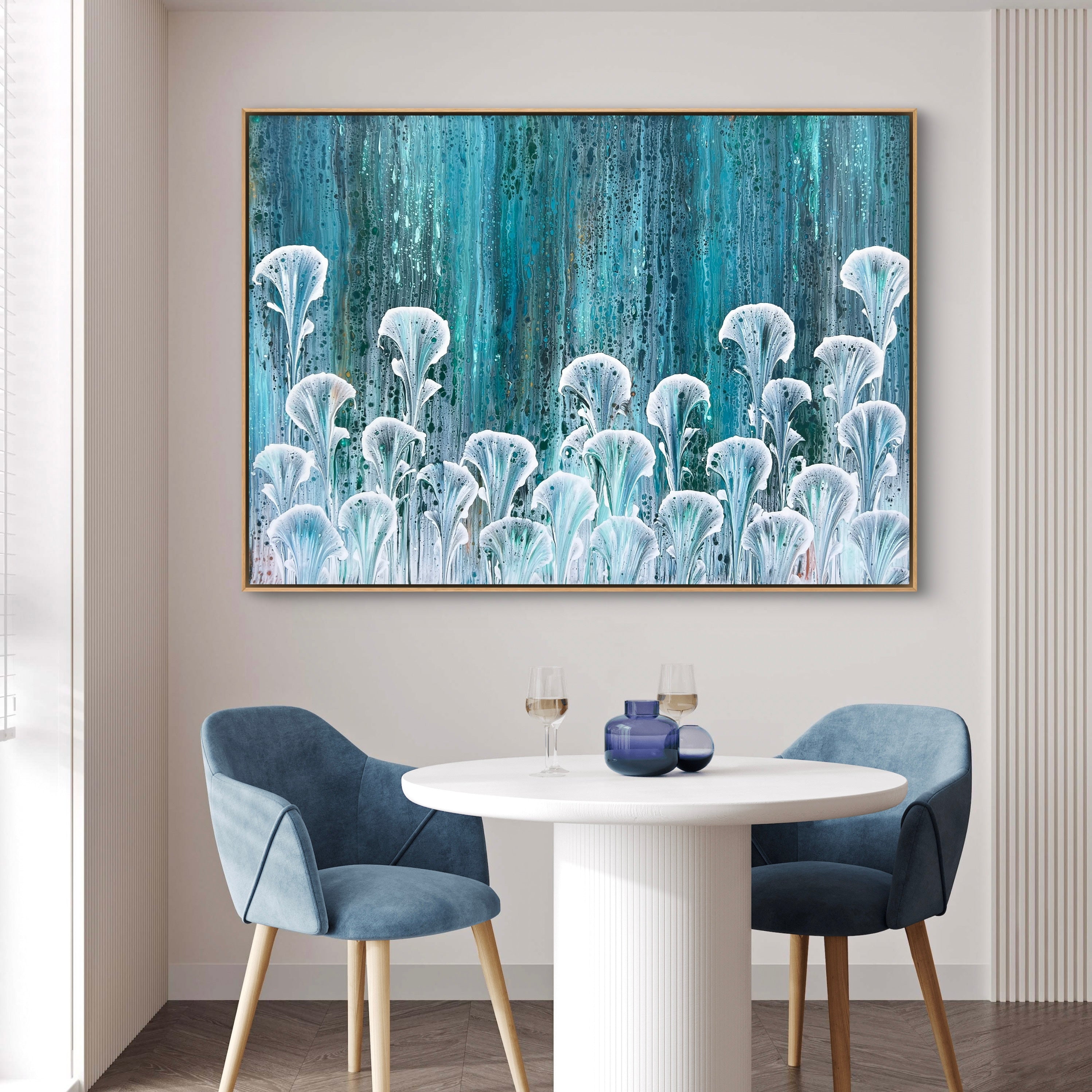 Season of Bloom 140cm x 100cm Floral and Coral Art Painting (SOLD)