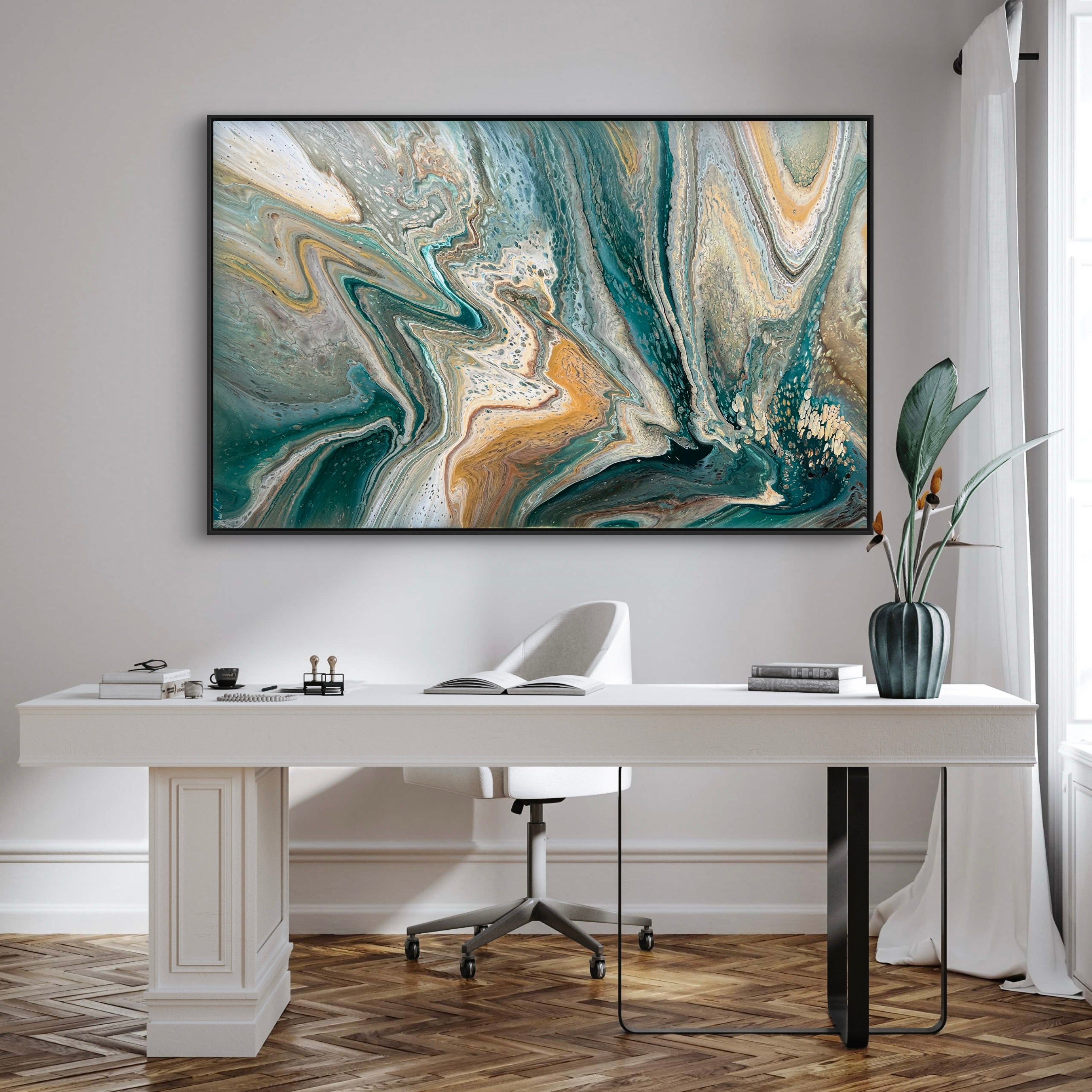 Coastal Jade 160cm x 100cm Abstract Art Painting (SOLD)