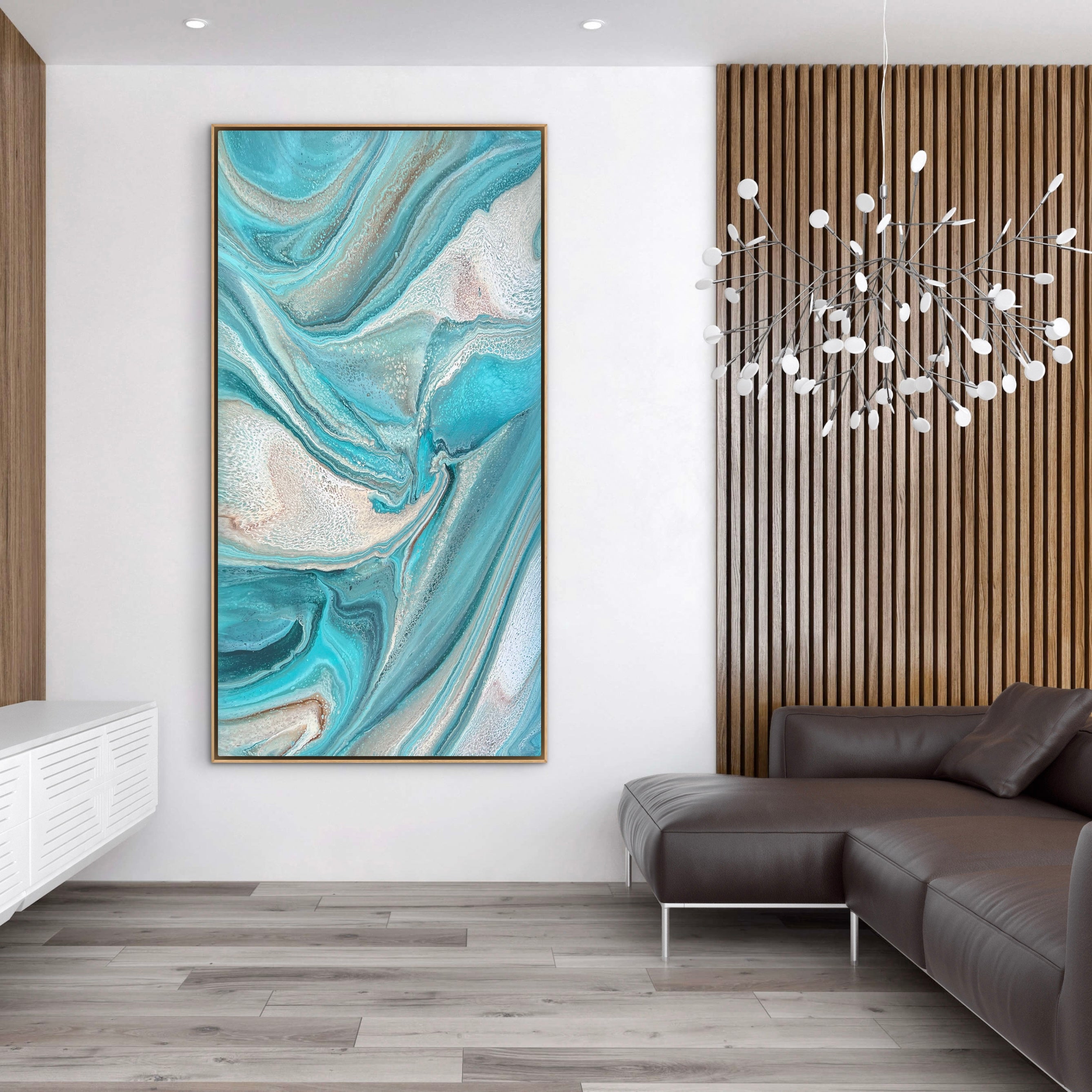 Aqua Siren 190cm x 100cm Abstract Art Painting
