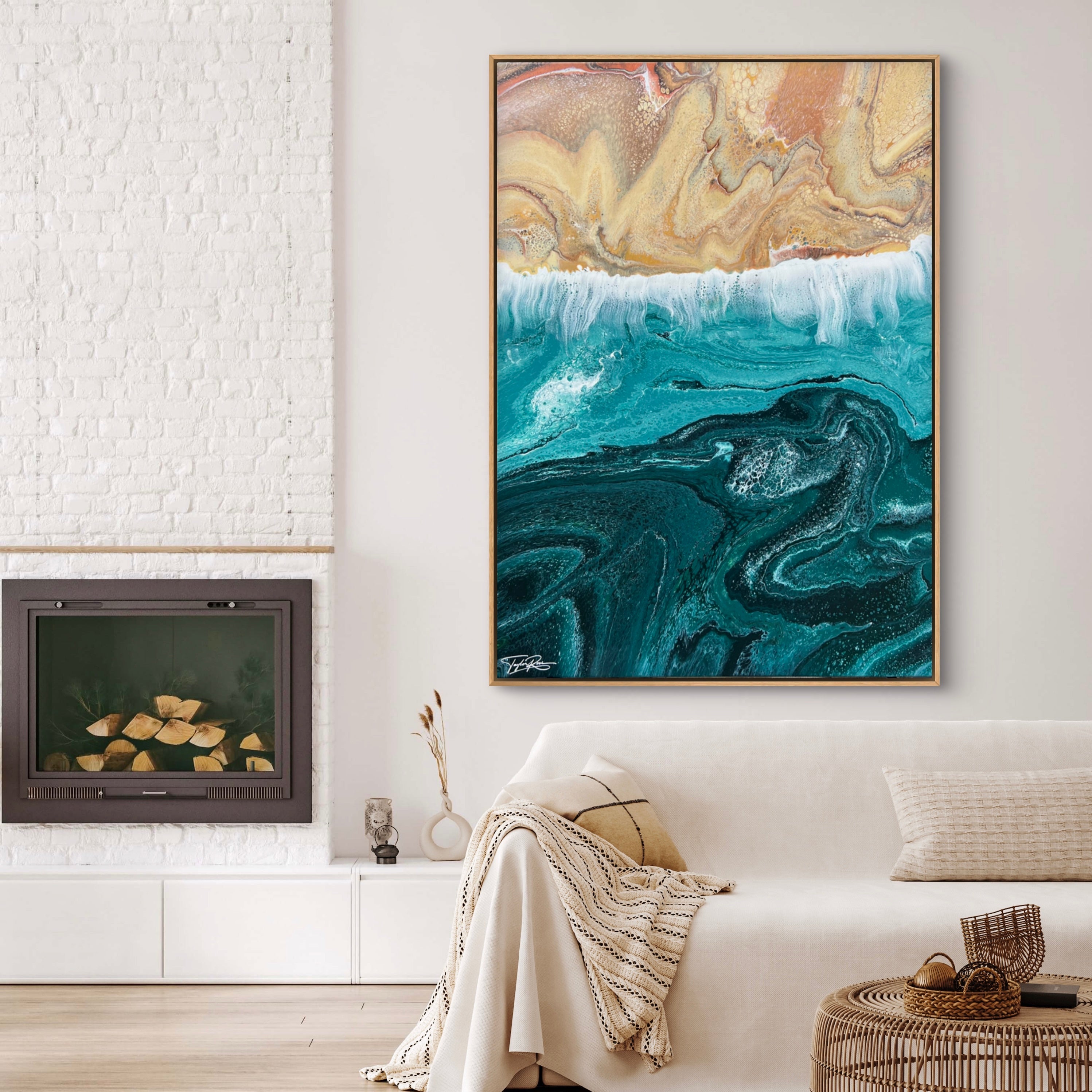 Coastal Trance 140cm x 100cm Beach Abstract Art Painting