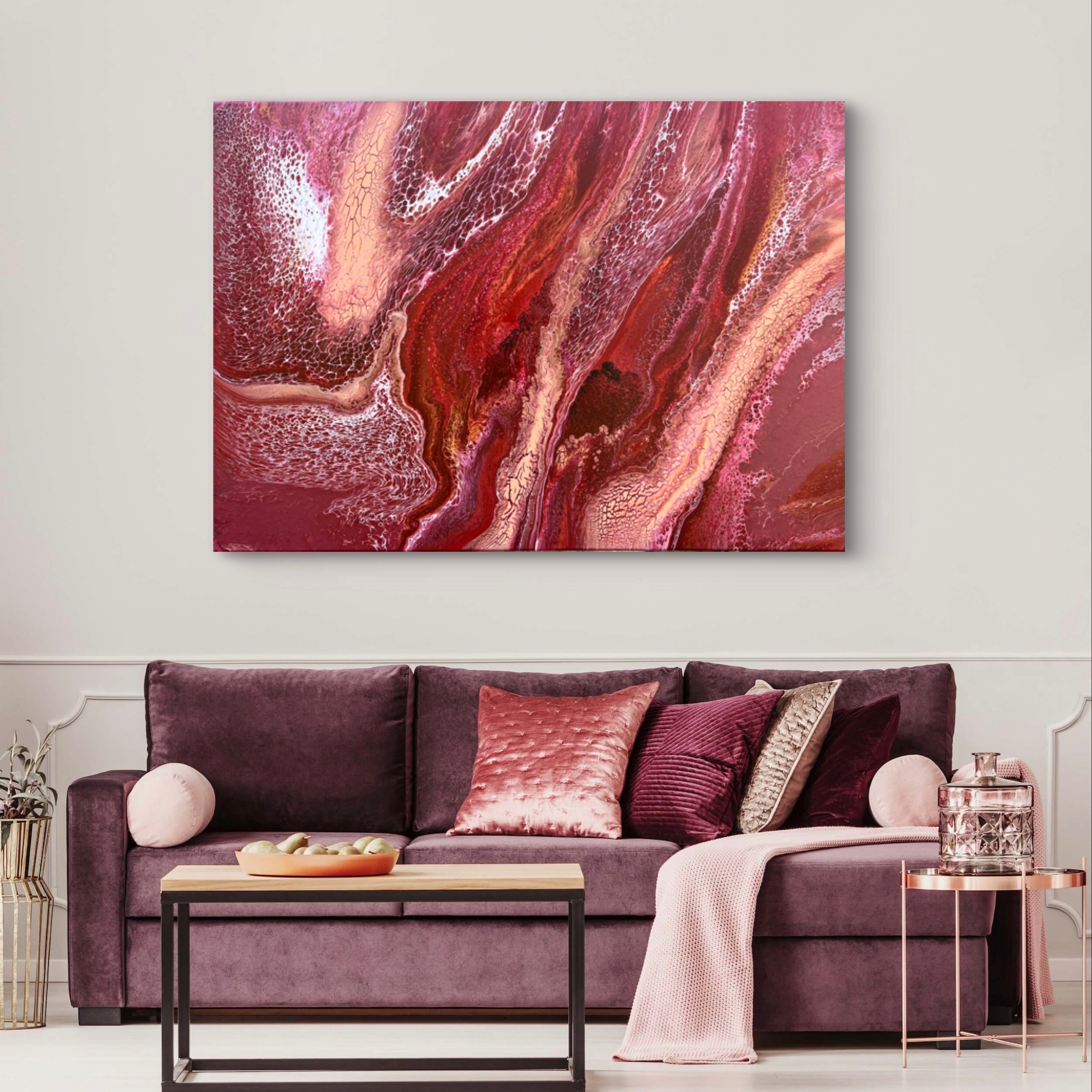 Cherry Scarlett 140cm x 100cm Abstract Art Painting