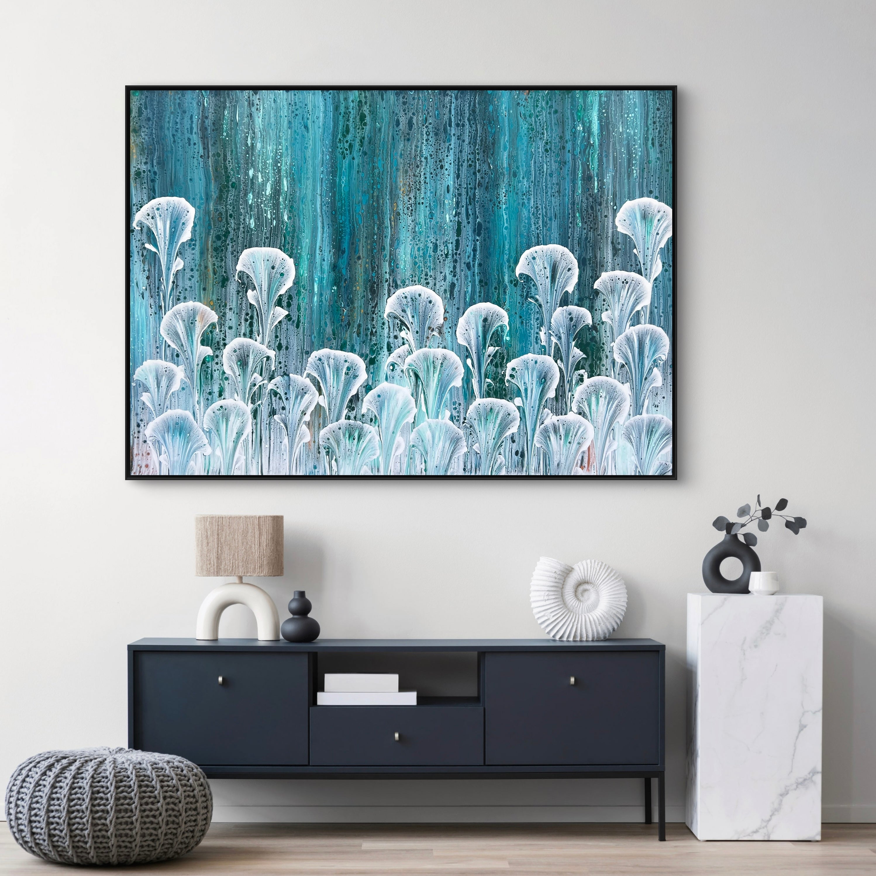 Season of Bloom 140cm x 100cm Floral and Coral Art Painting (SOLD)