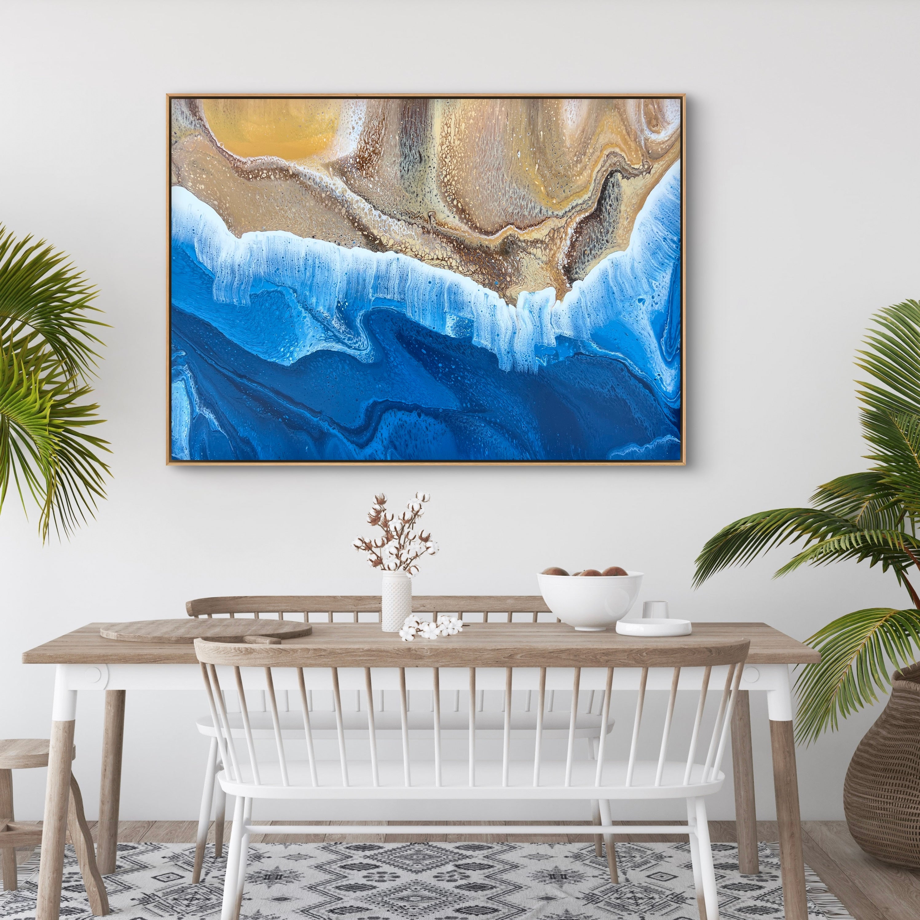 Saltwater Swell 140cm x 100cm Beach Abstract Art Painting