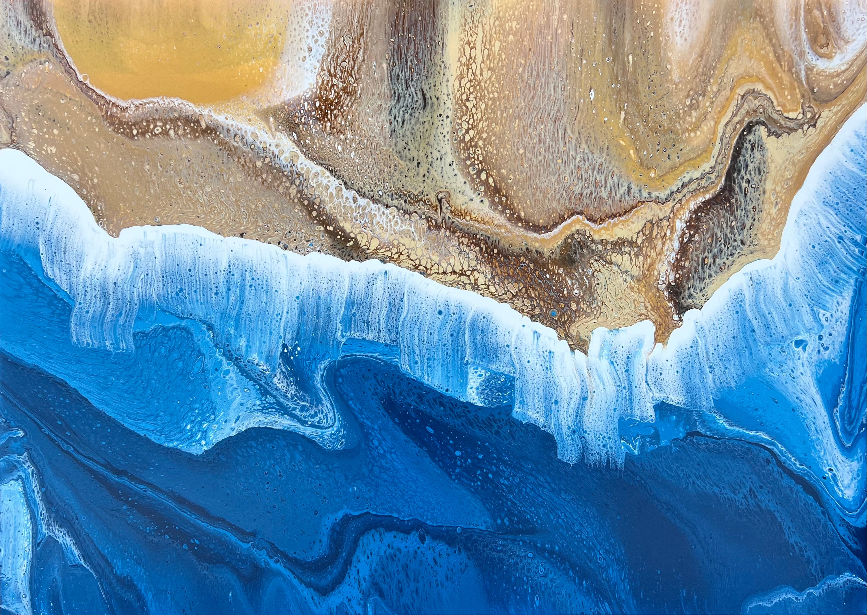 Saltwater Swell 140cm x 100cm Beach Abstract Art Painting