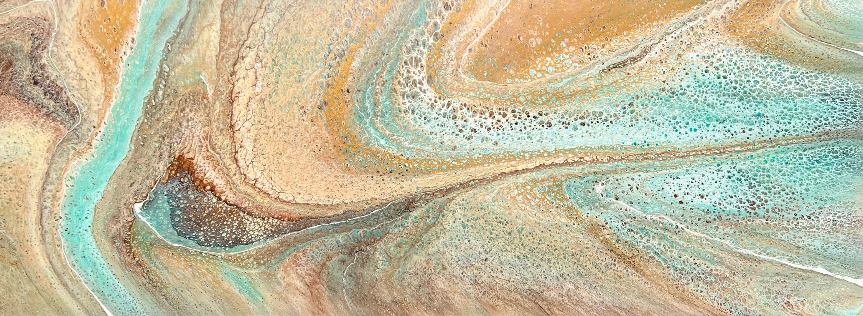 Coastal Fringe 160cm x 60cm Abstract Art Painting (SOLD)