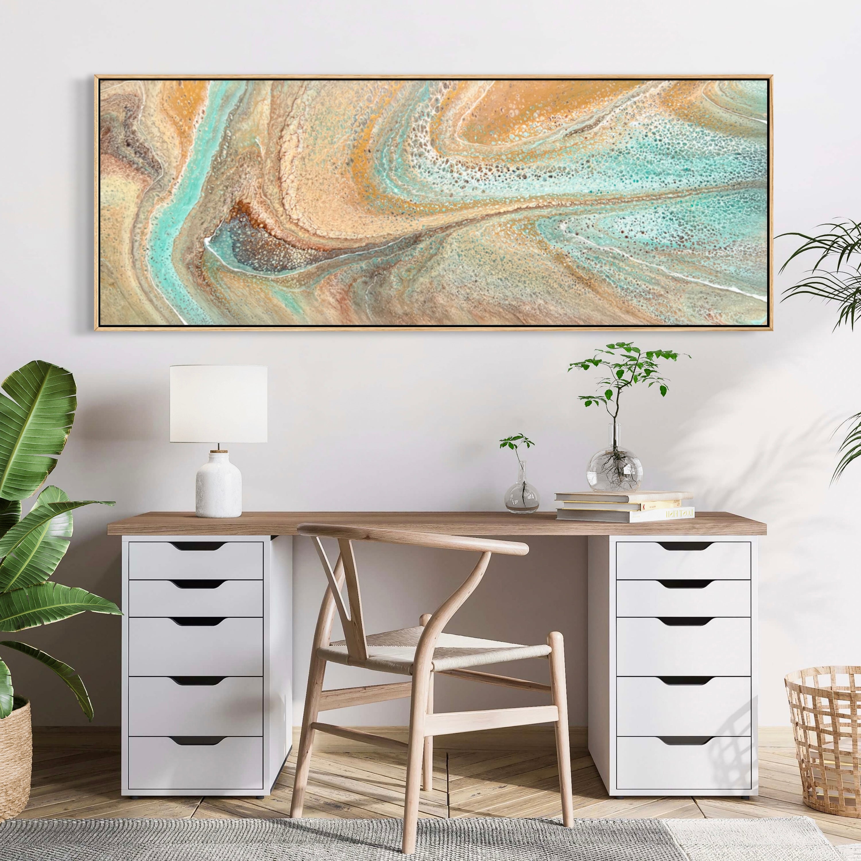 Coastal Fringe 160cm x 60cm Abstract Art Painting (SOLD)