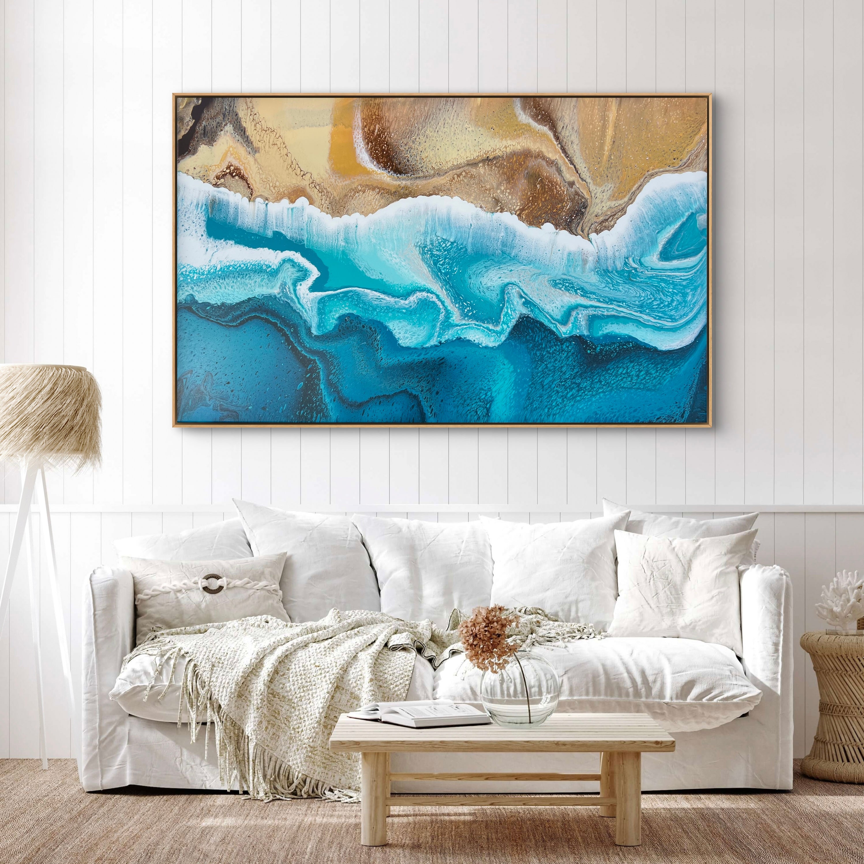 Coastal Everglow 160cm x 100cm Beach Abstract Art Painting