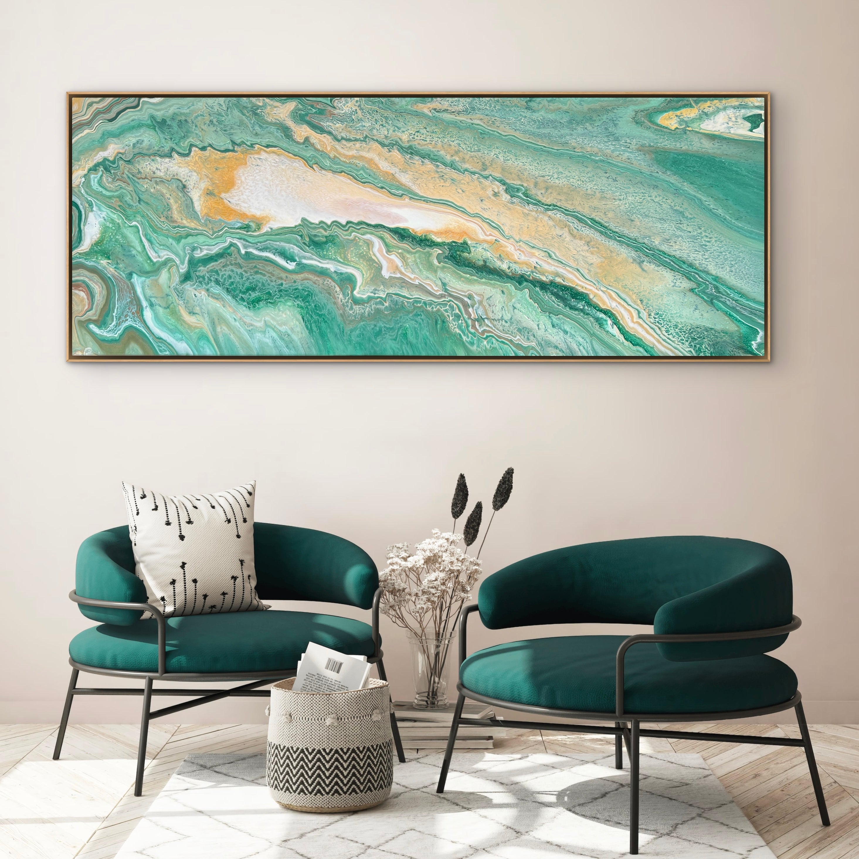 Organic Glow 160cm x 60cm Abstract Art Painting (SOLD)