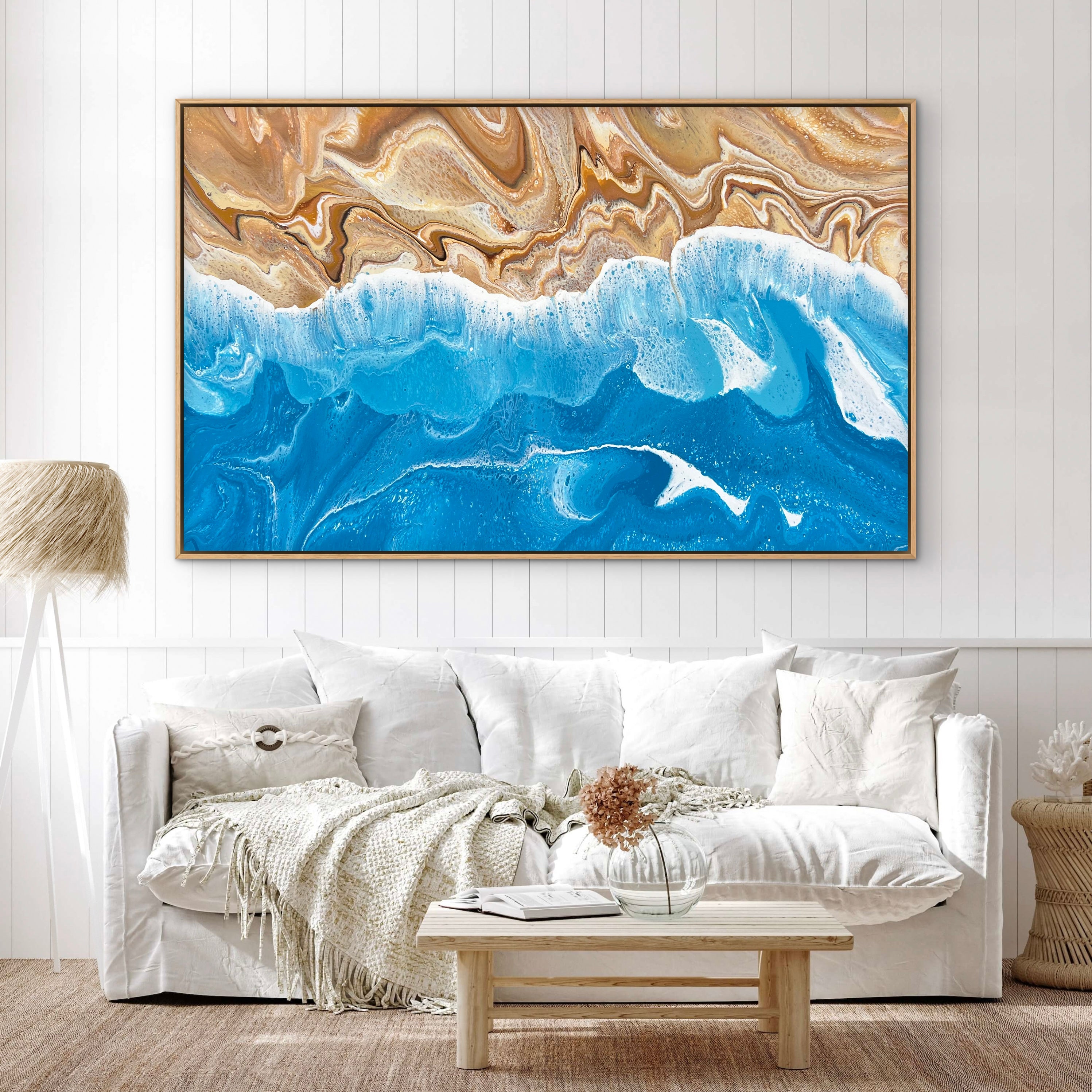 Ocean Pulse 160cm x 100cm Beach Abstract Art Painting