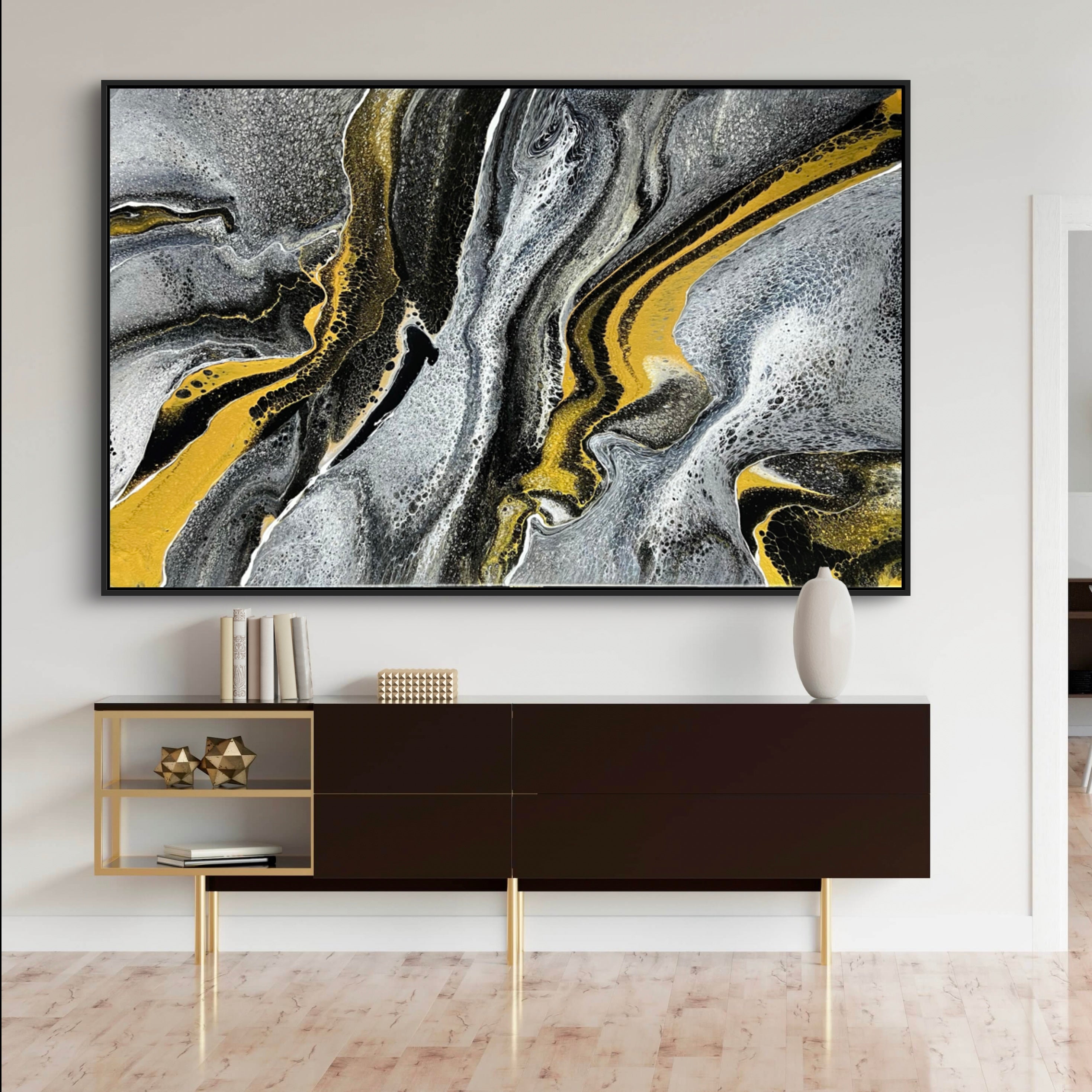Gold Rush 160cm x 100cm Abstract Art Painting