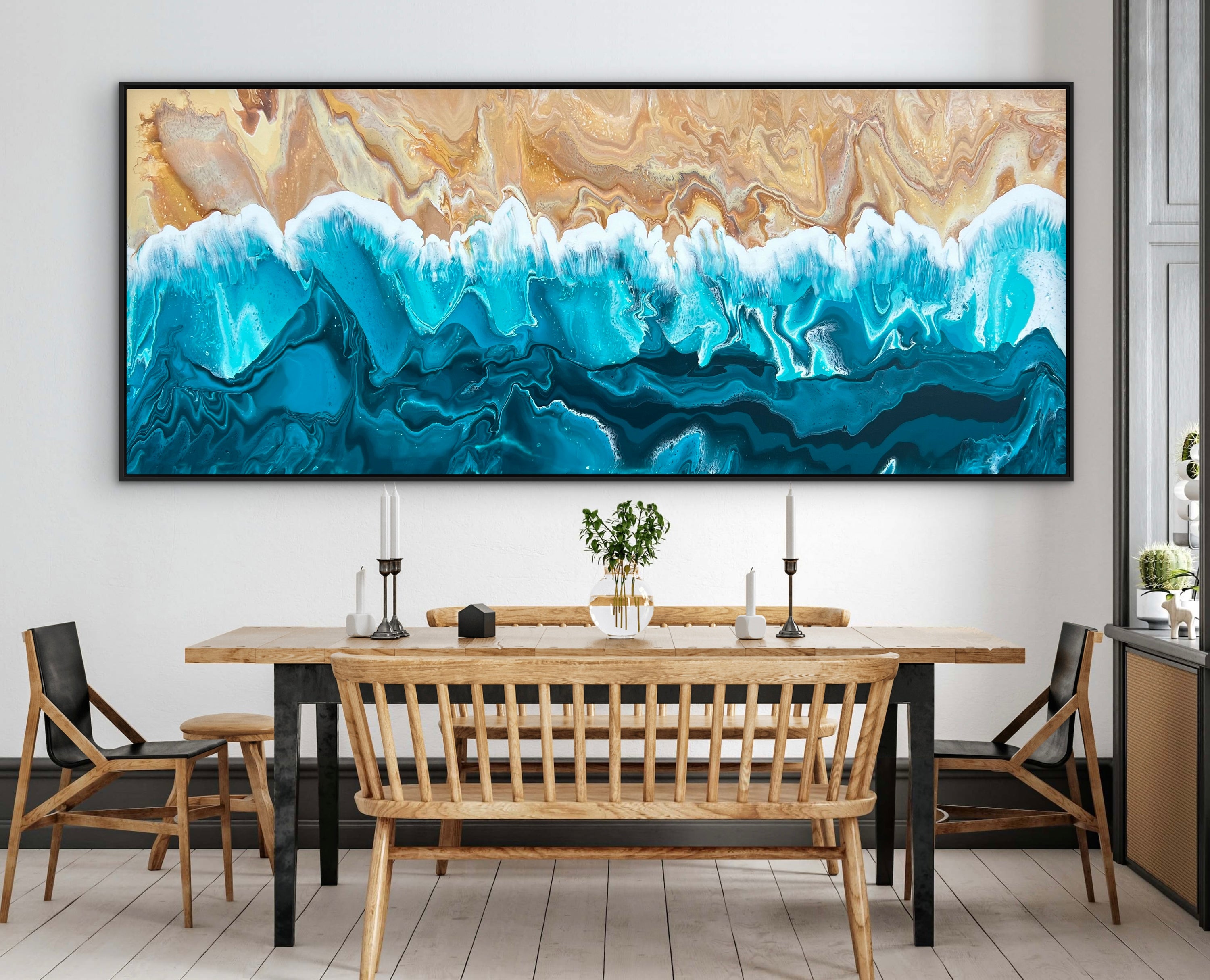 Coastal Aura 240cm x 100cm Beach Abstract Art Painting