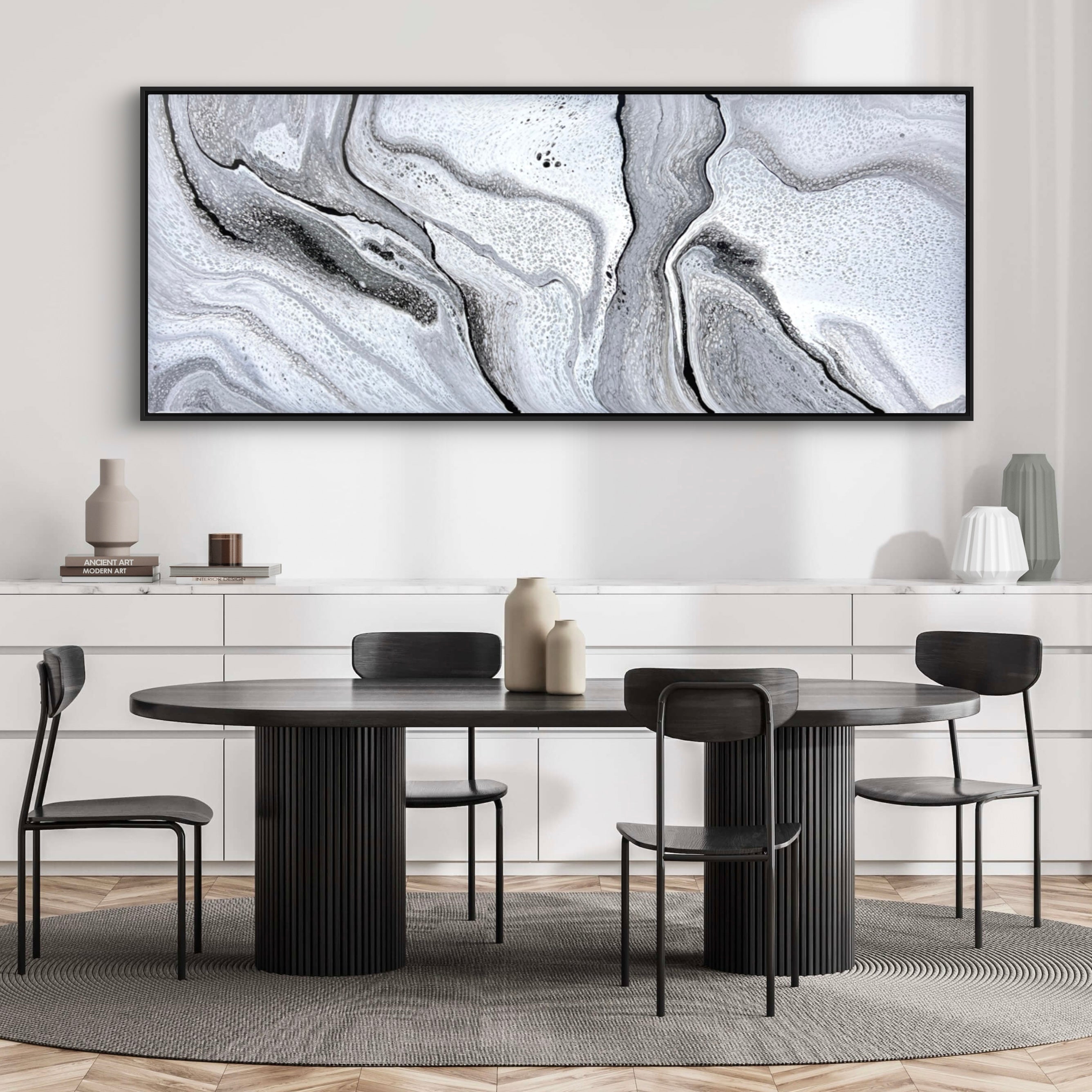 Marbled 200cm x 80cm Abstract Art Painting