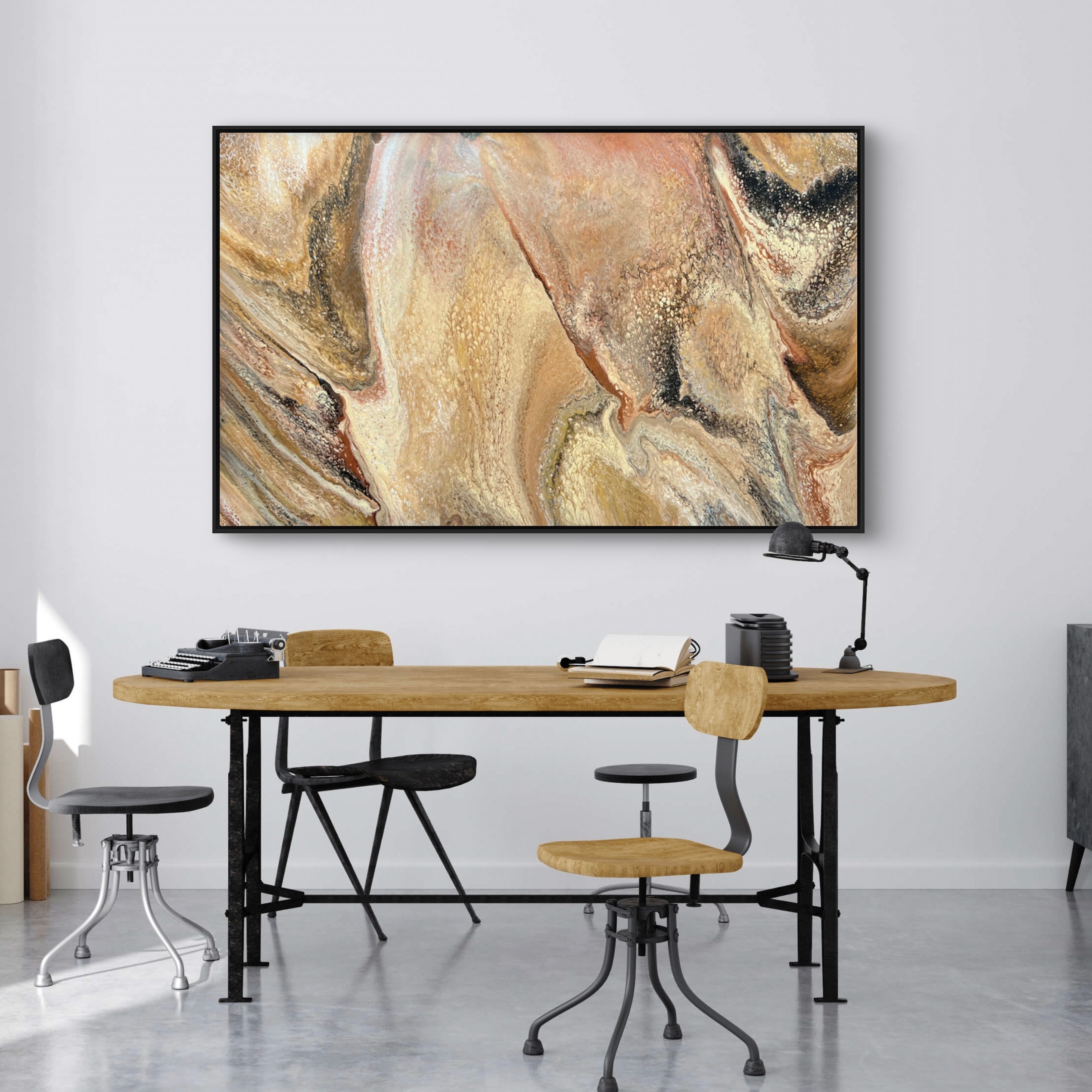 Golden Nevada 160cm x 100cm Abstract Art Painting
