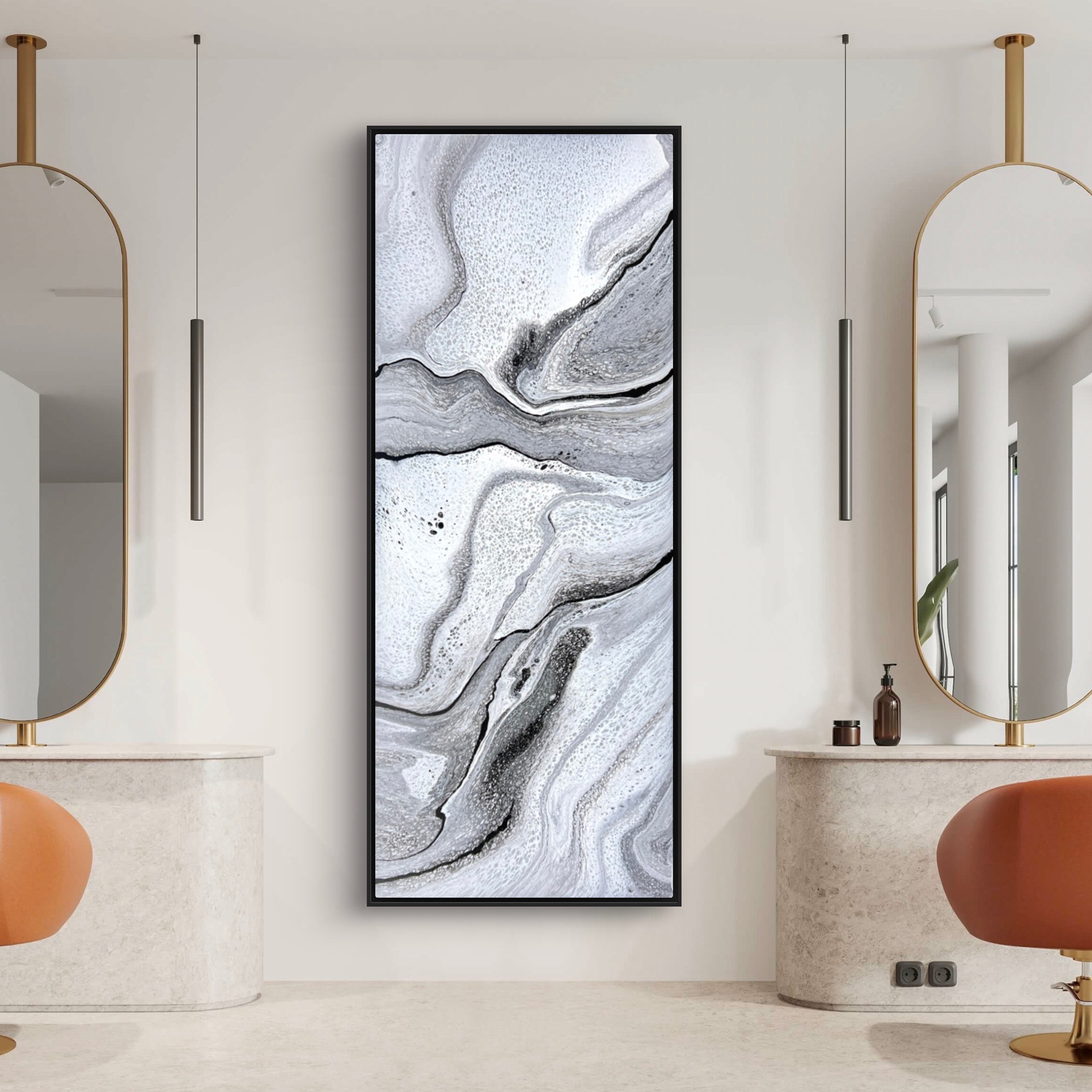 Marbled 200cm x 80cm Abstract Art Painting
