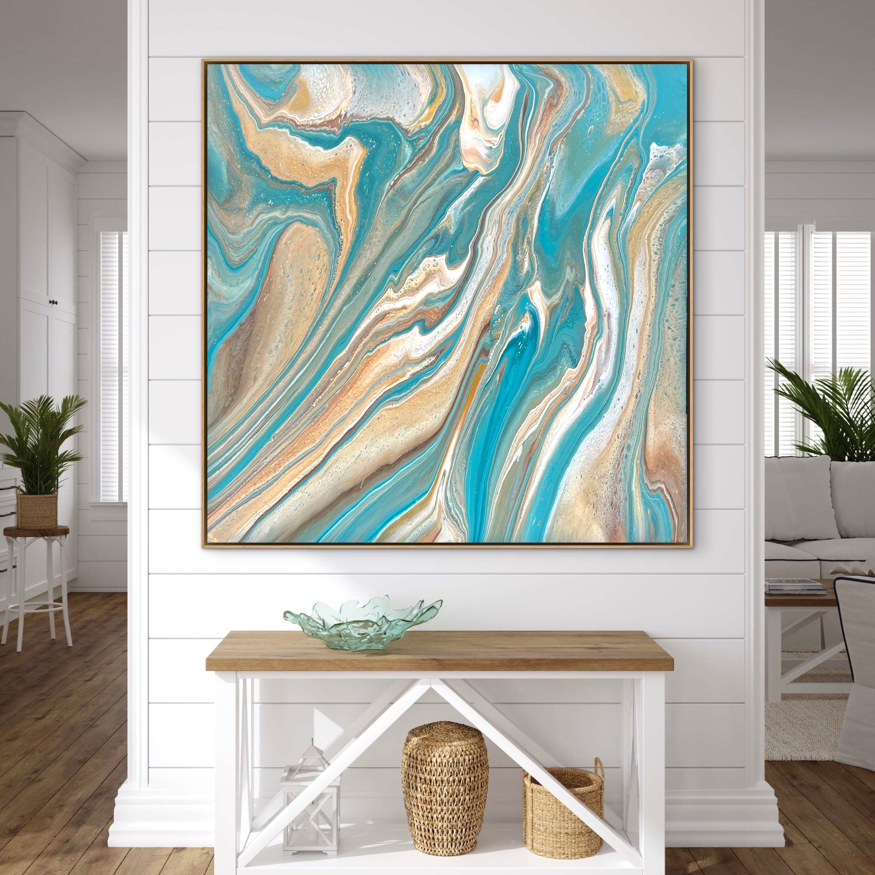 Coastal Calm 120cm x 120cm Abstract Art Painting