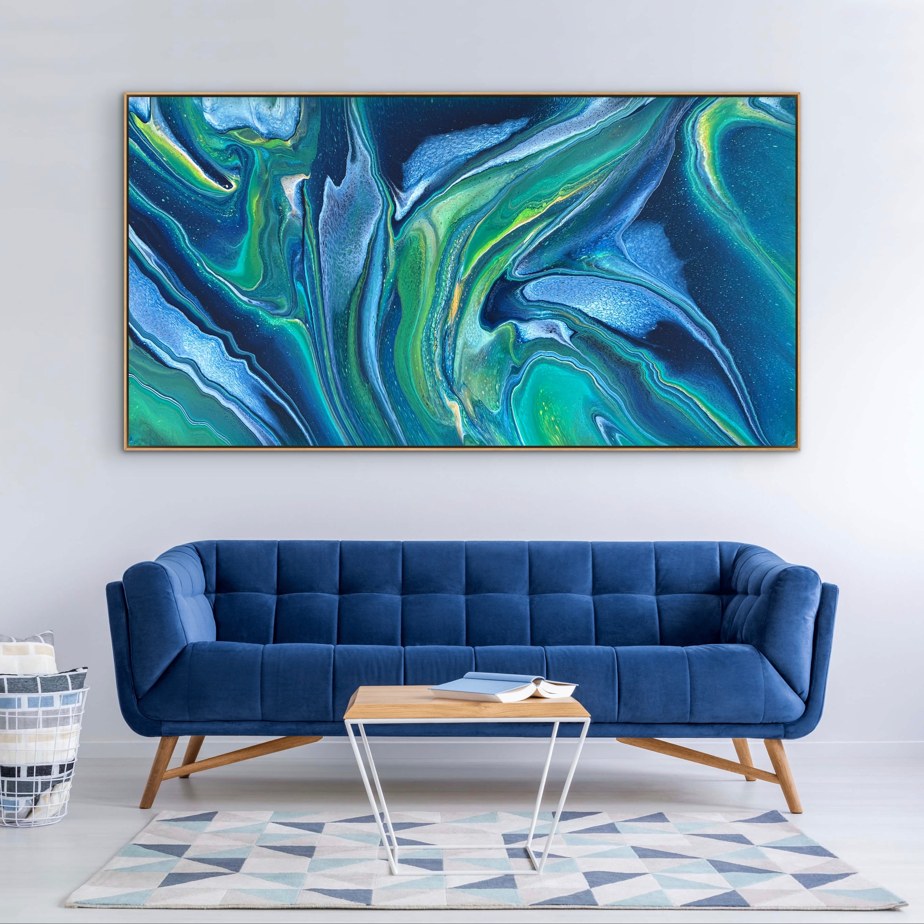 Royal Peacock 190cm x 100cm Abstract Art Painting