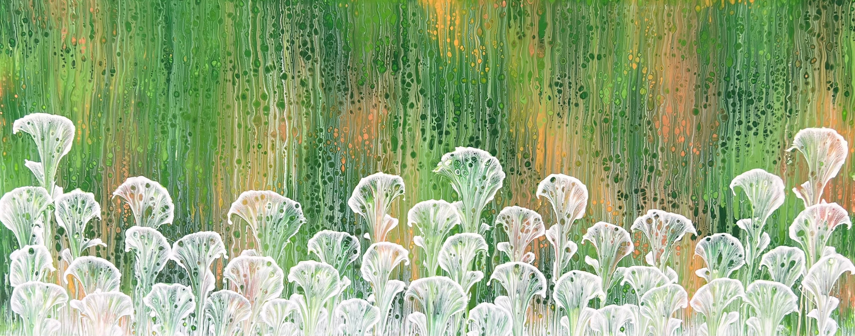 Natures Bloom 200cm x 80cm Floral and Coral Art Painting