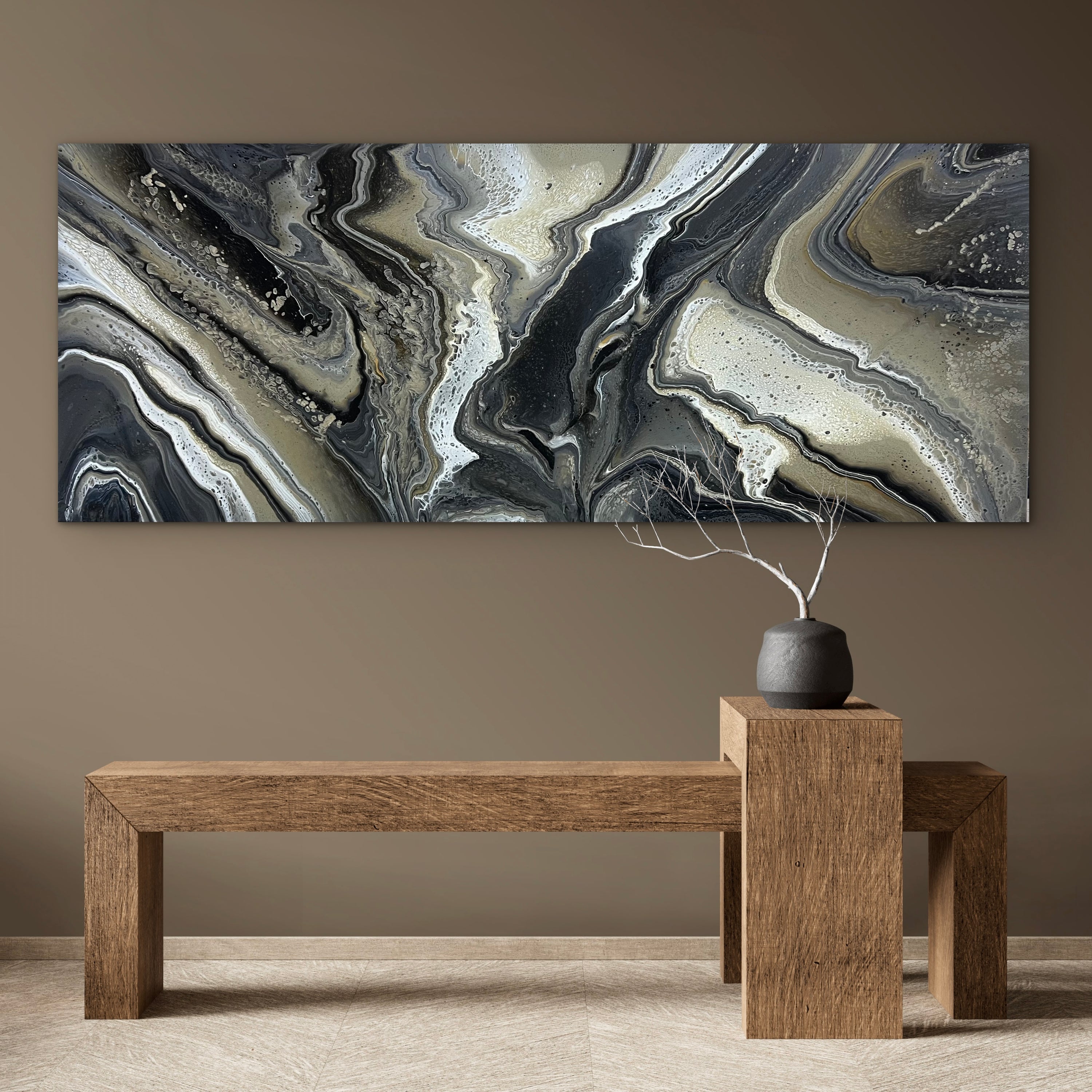 Shadow 200cm x 80cm Abstract Art Painting