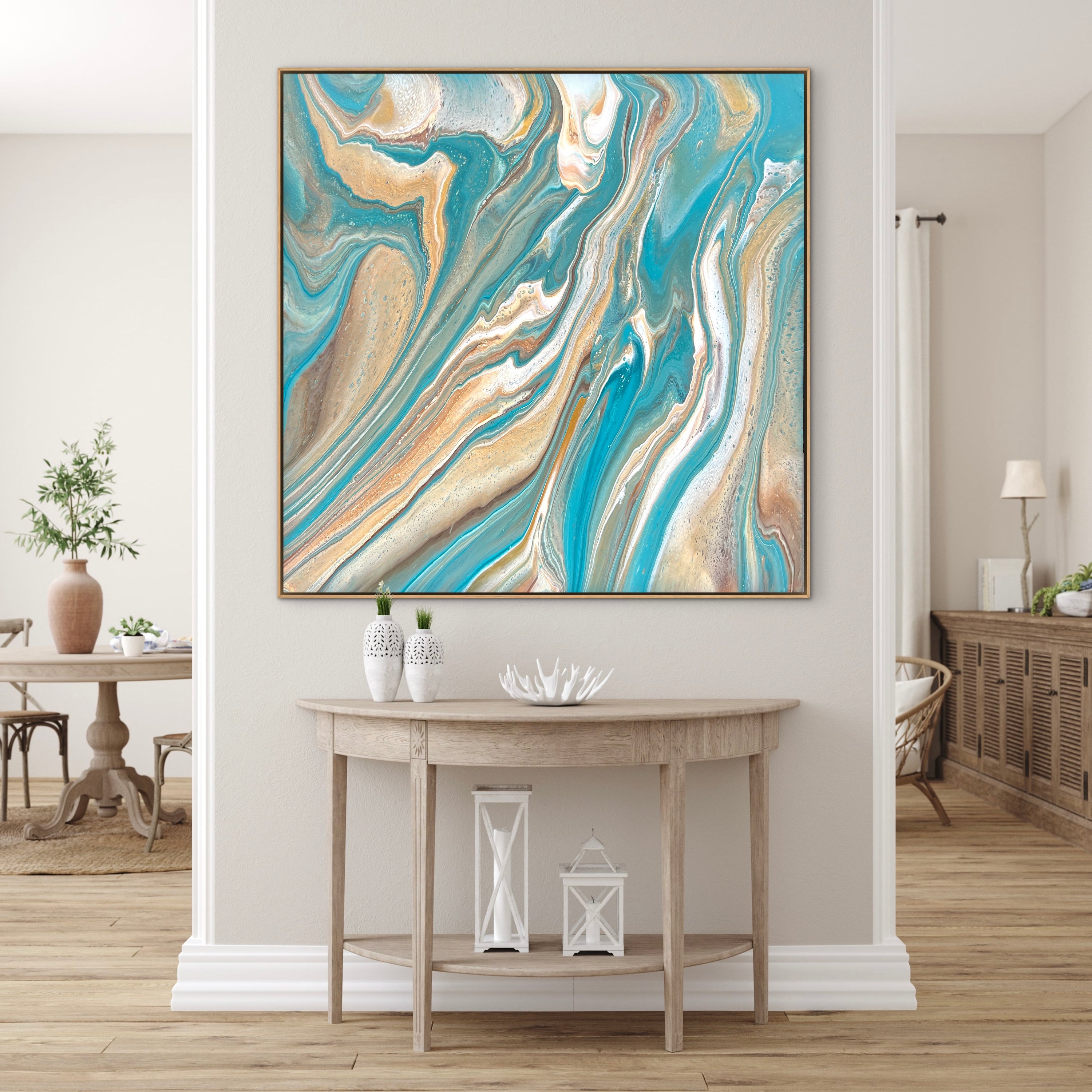 Coastal Calm 120cm x 120cm Abstract Art Painting