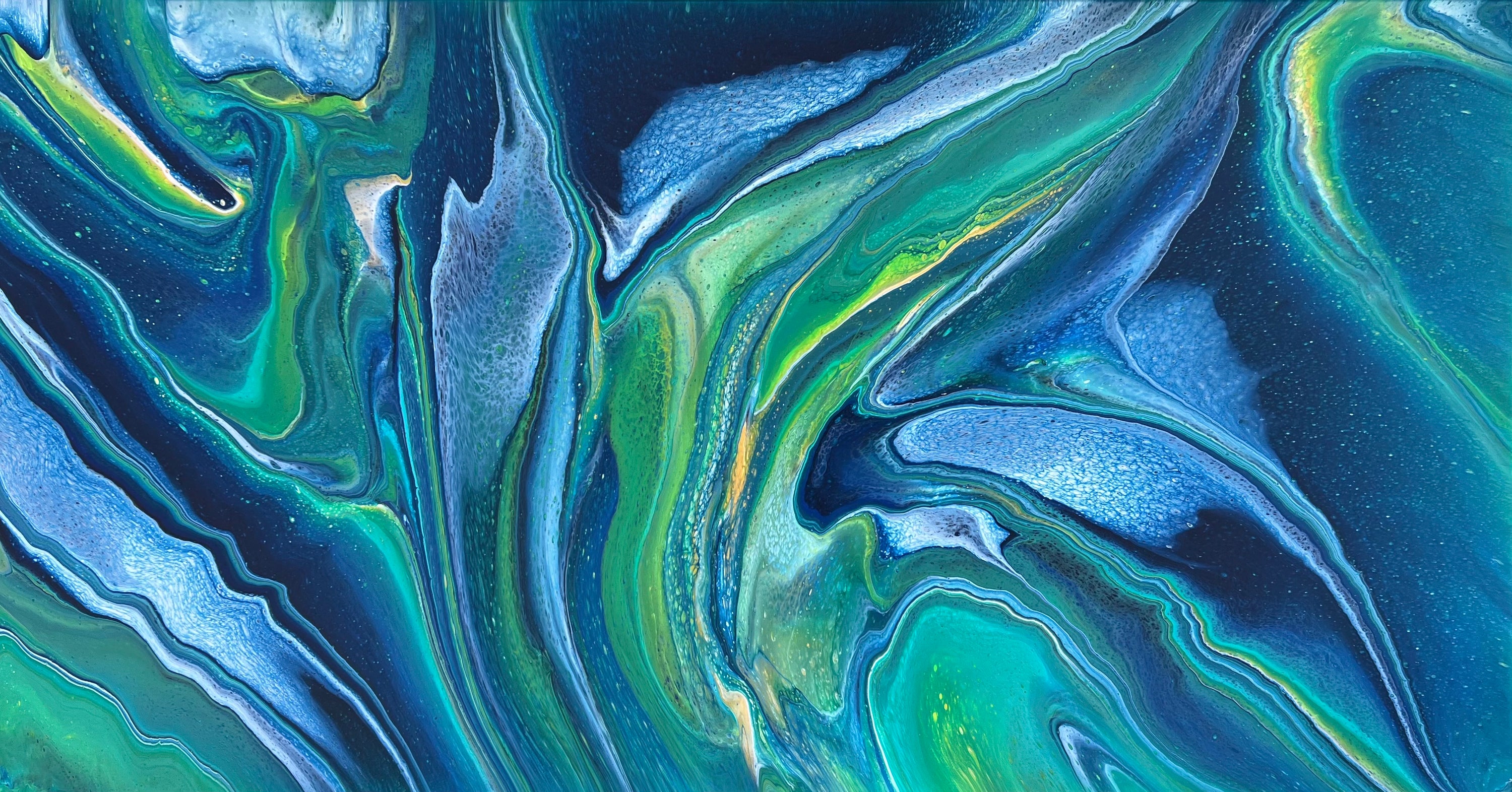 Royal Peacock 190cm x 100cm Abstract Art Painting