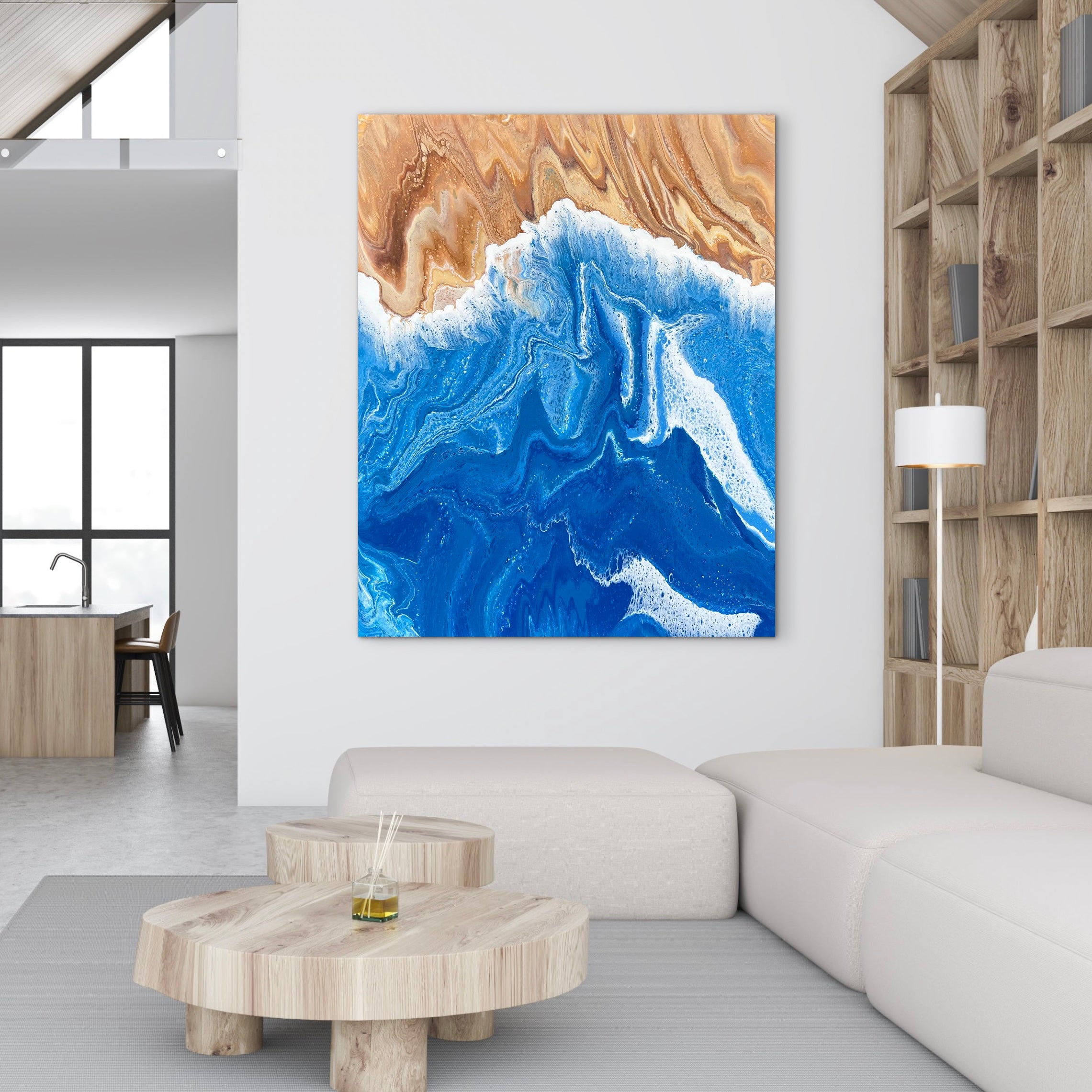 Ocean Glow 120cm x 150cm Beach Abstract Art Painting