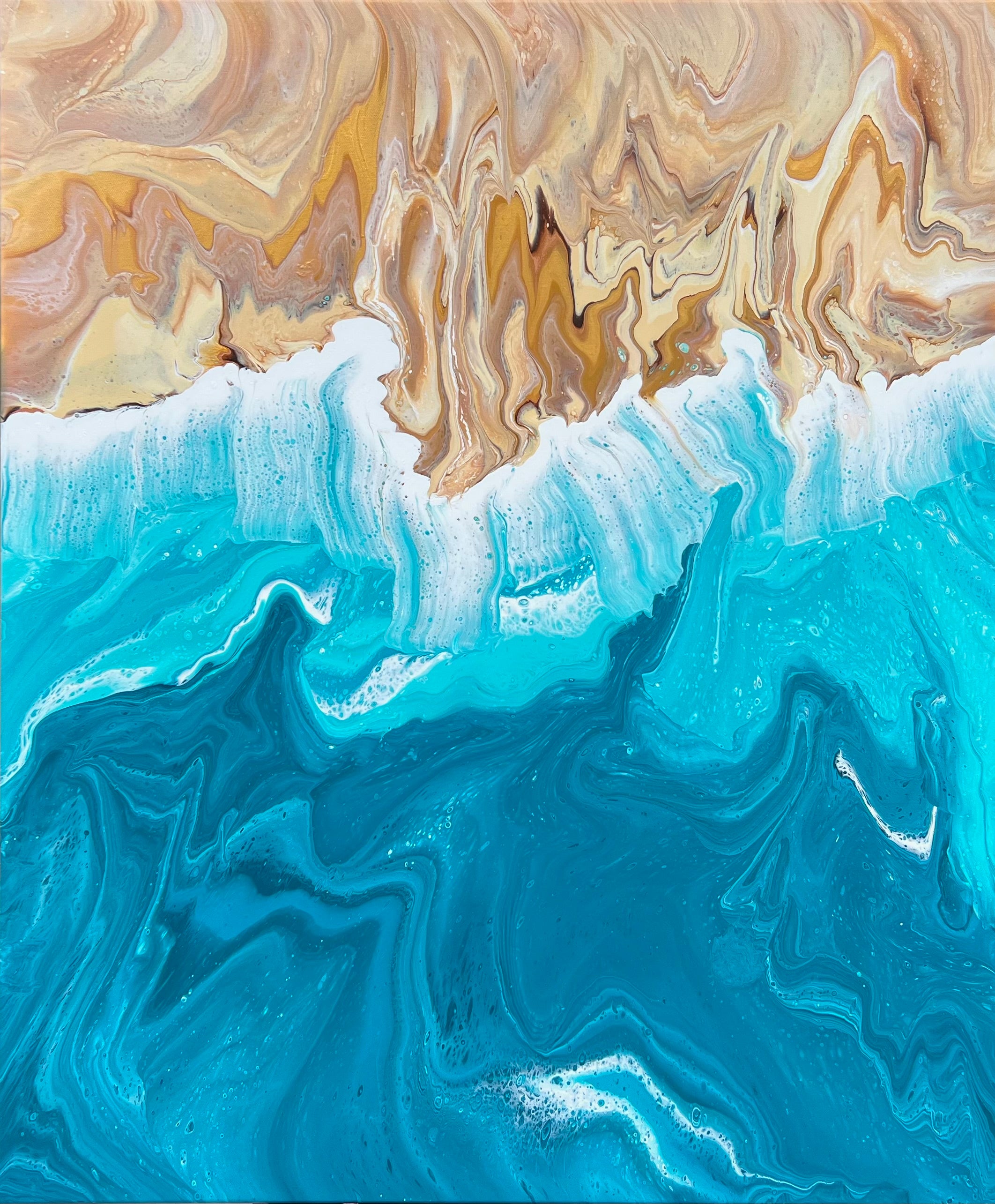 Tidal Echo 120cm x 100cm Beach Abstract Art Painting