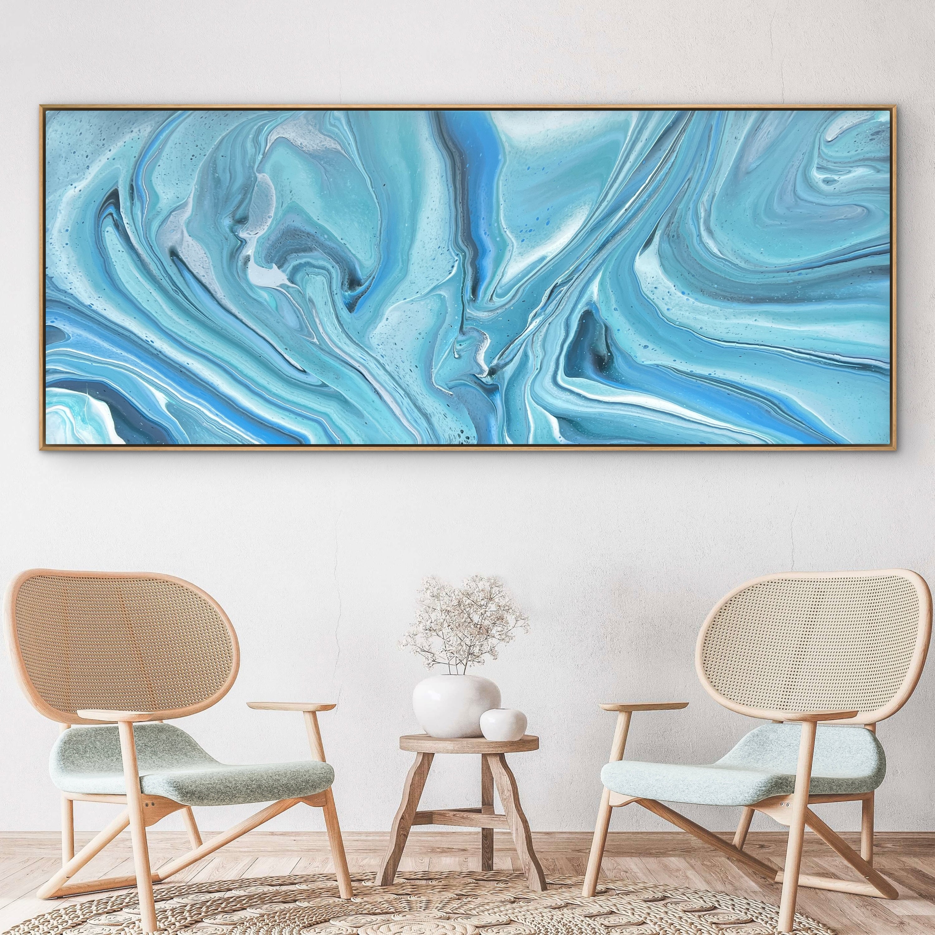 Calming Drift 200cm x 80cm Abstract Art Painting
