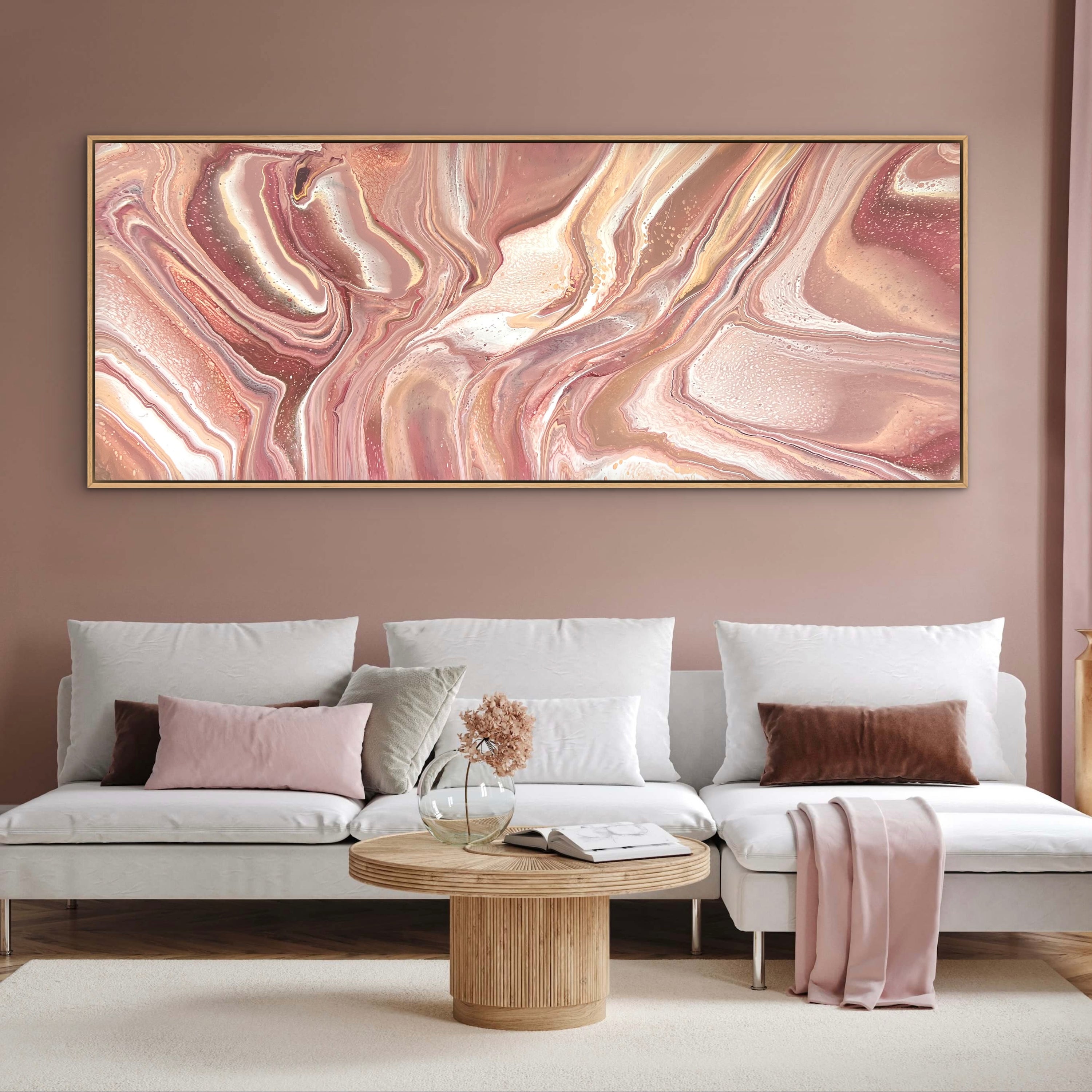 Rose Dust 200cm x 80cm Abstract Art Painting (SOLD)