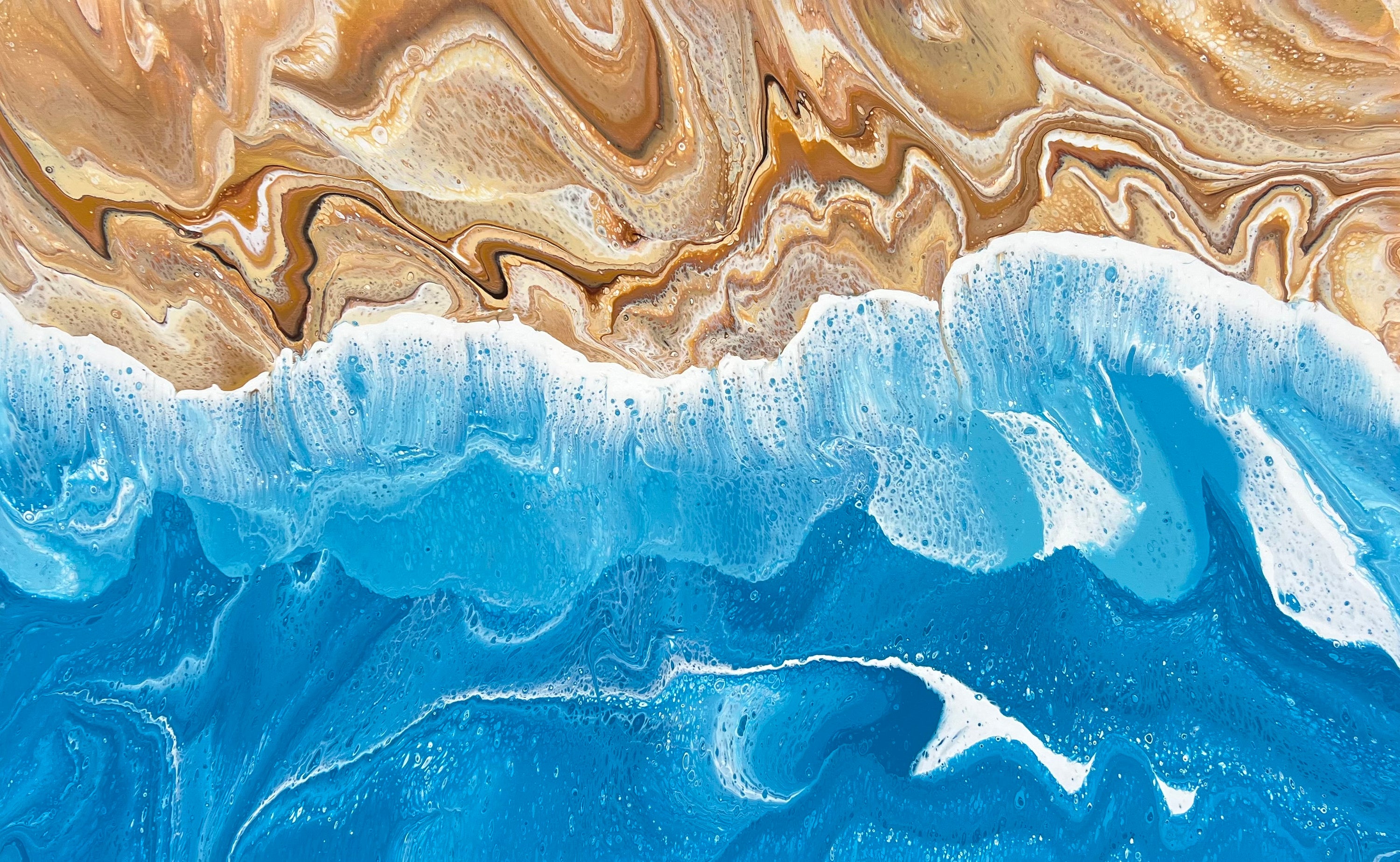 Ocean Pulse 160cm x 100cm Beach Abstract Art Painting