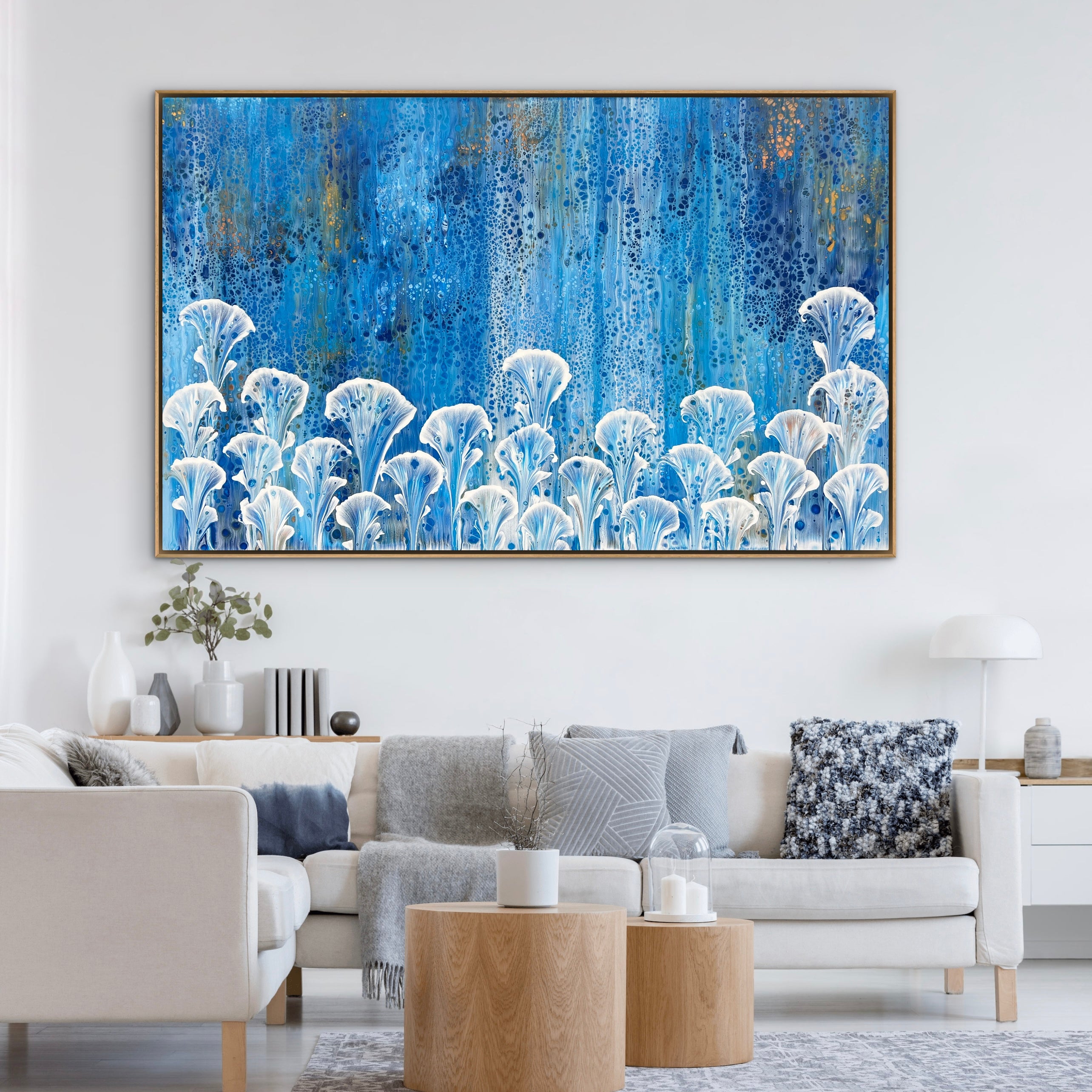 The Reef 160cm x 100cm Floral and Coral Art Painting