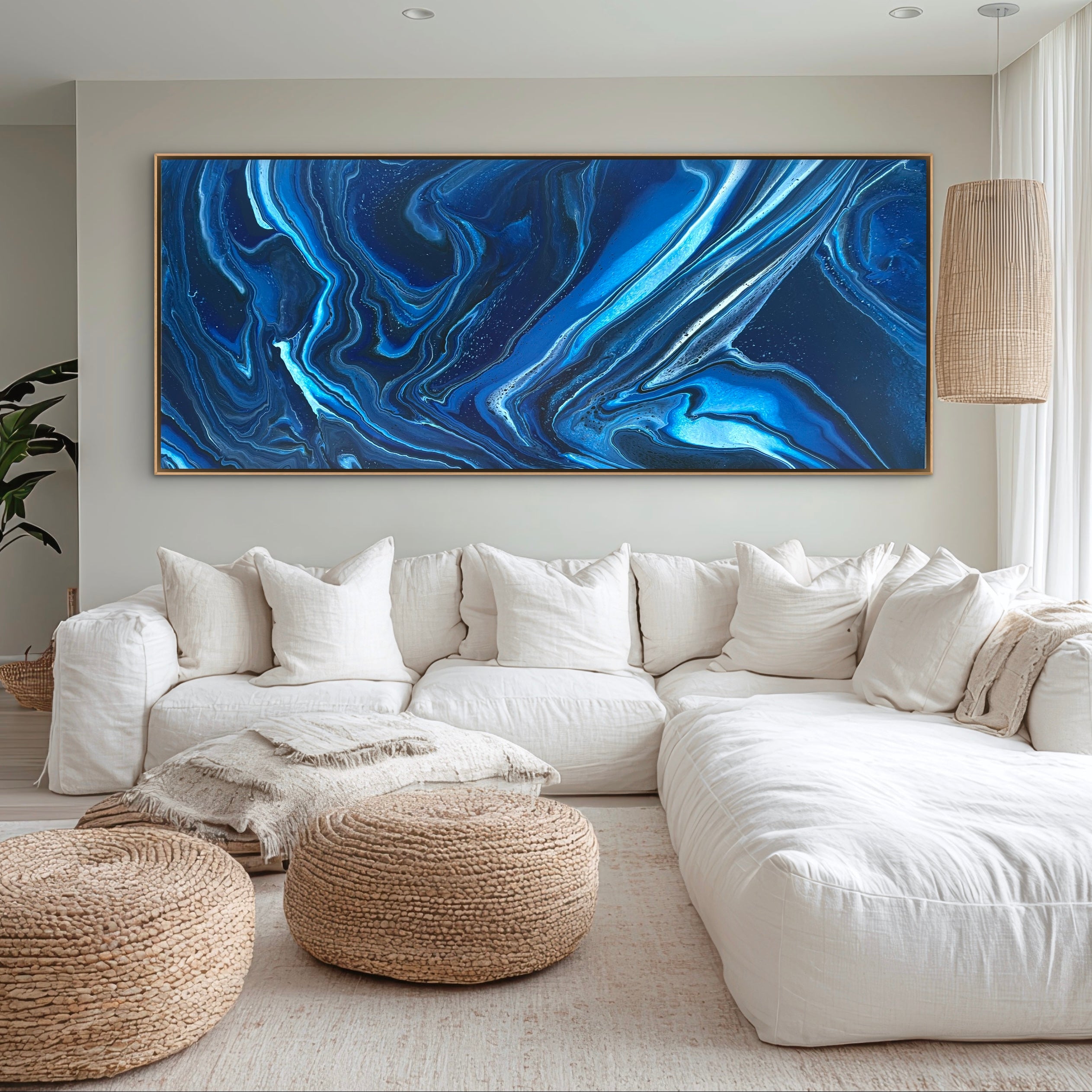 Echoing Depths 240cm x 100cm Abstract Art Painting