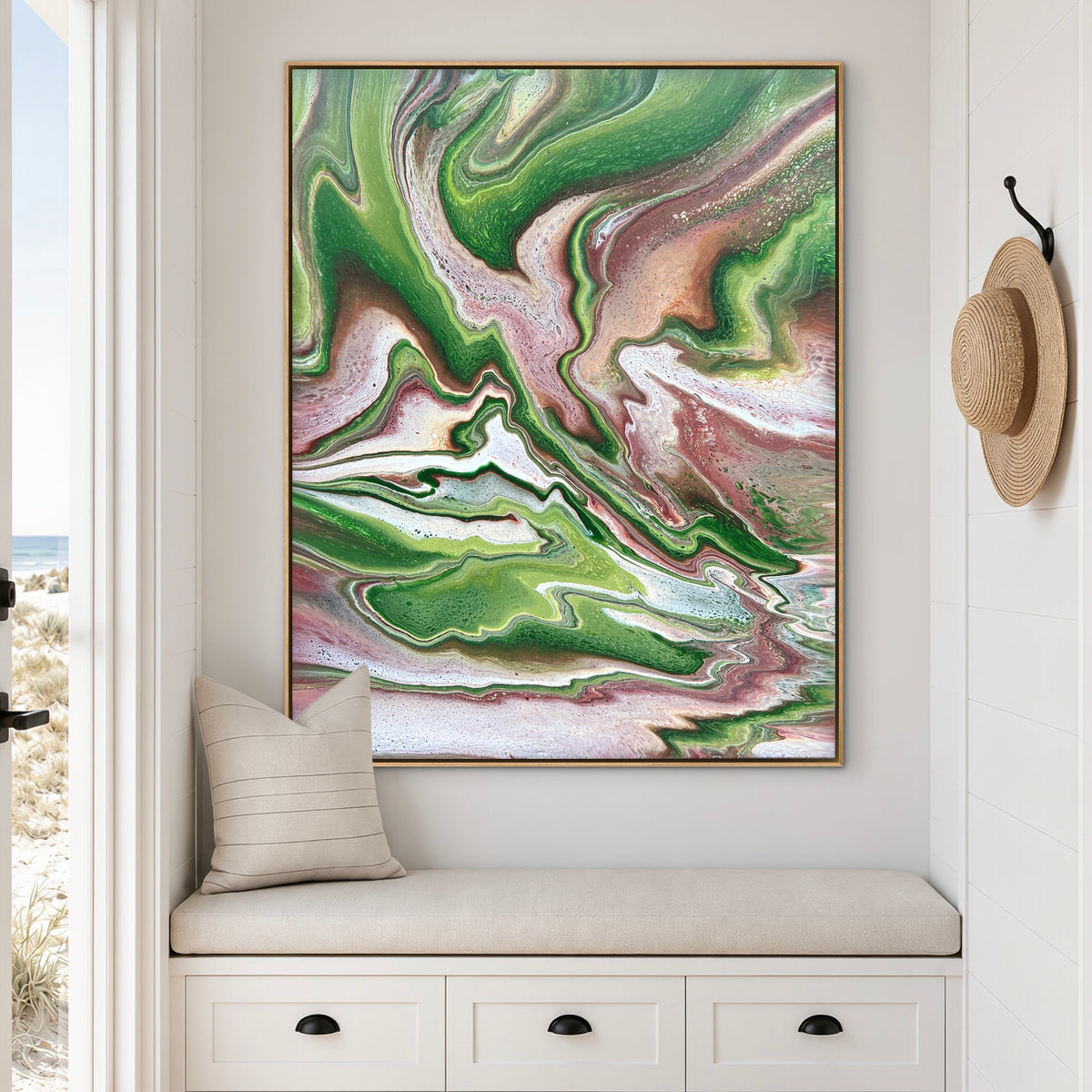 Mauve and Sap 120cm x 150cm Abstract Art Painting