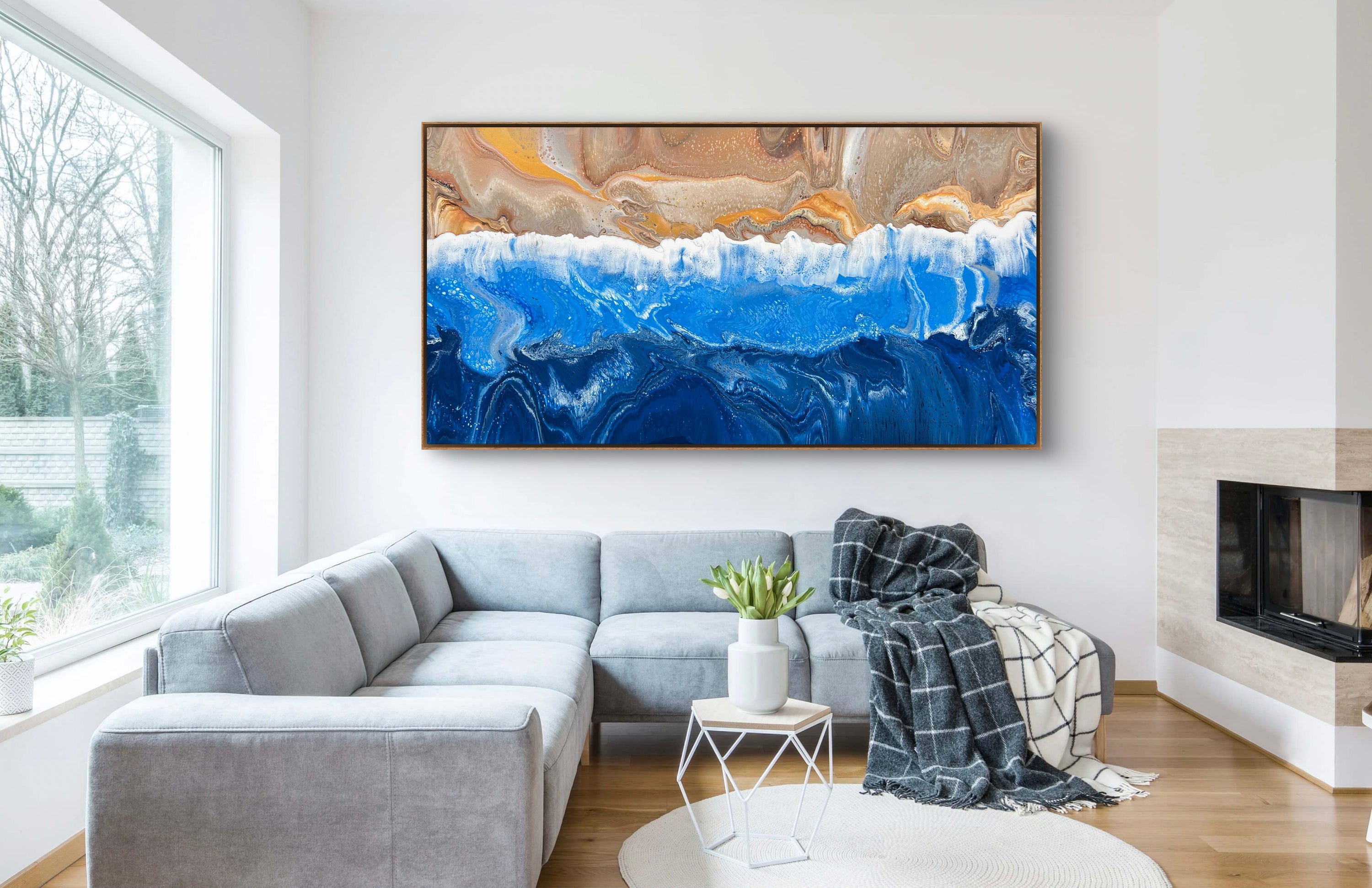 Coastal Breeze 190cm x 100cm Beach Abstract Art Painting (SOLD)